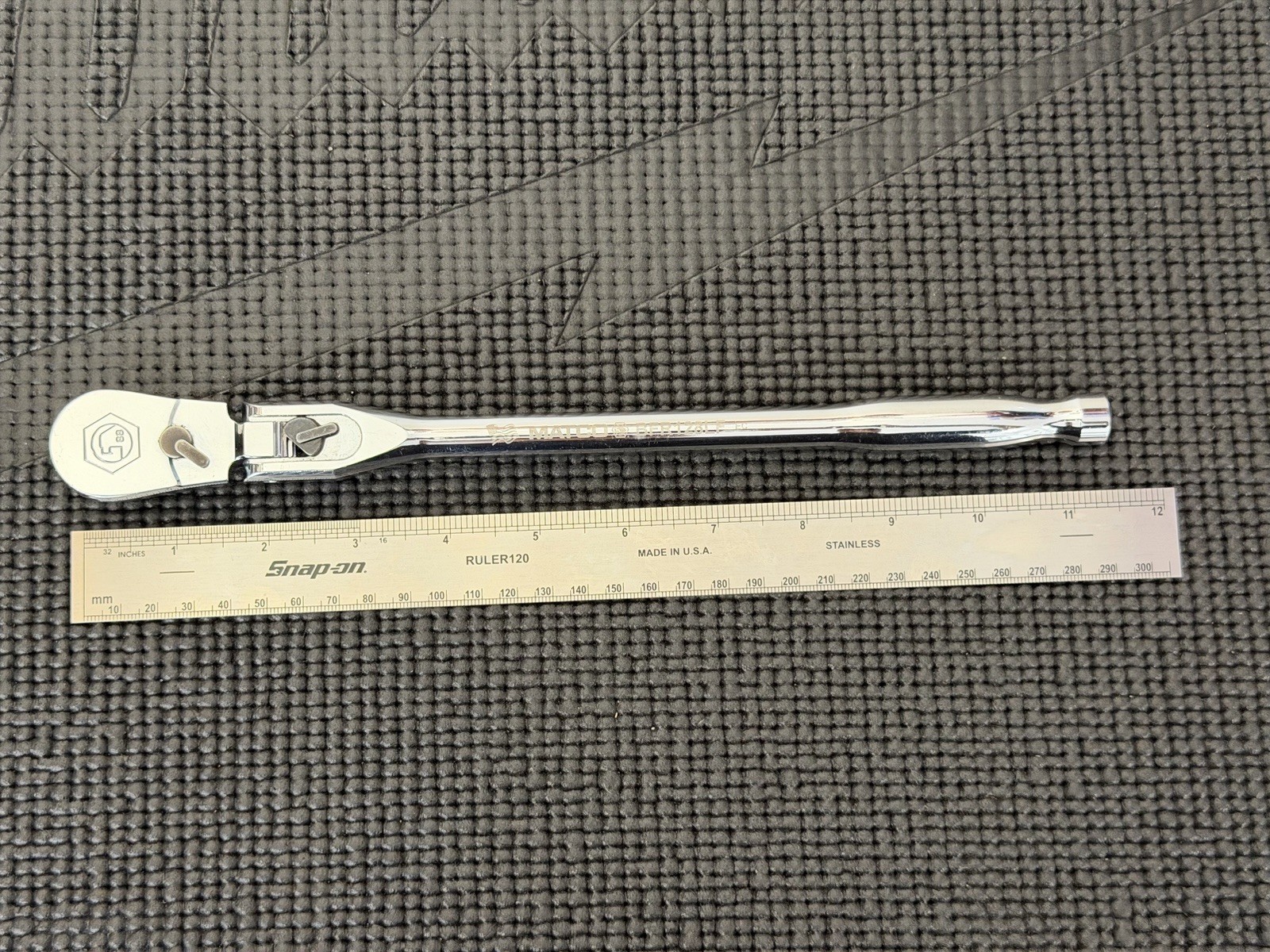 Matco 3/8” Drive 88 Tooth 11-1/2″ Locking Flex Head Ratchet USA🇺🇸 – BFR128LF