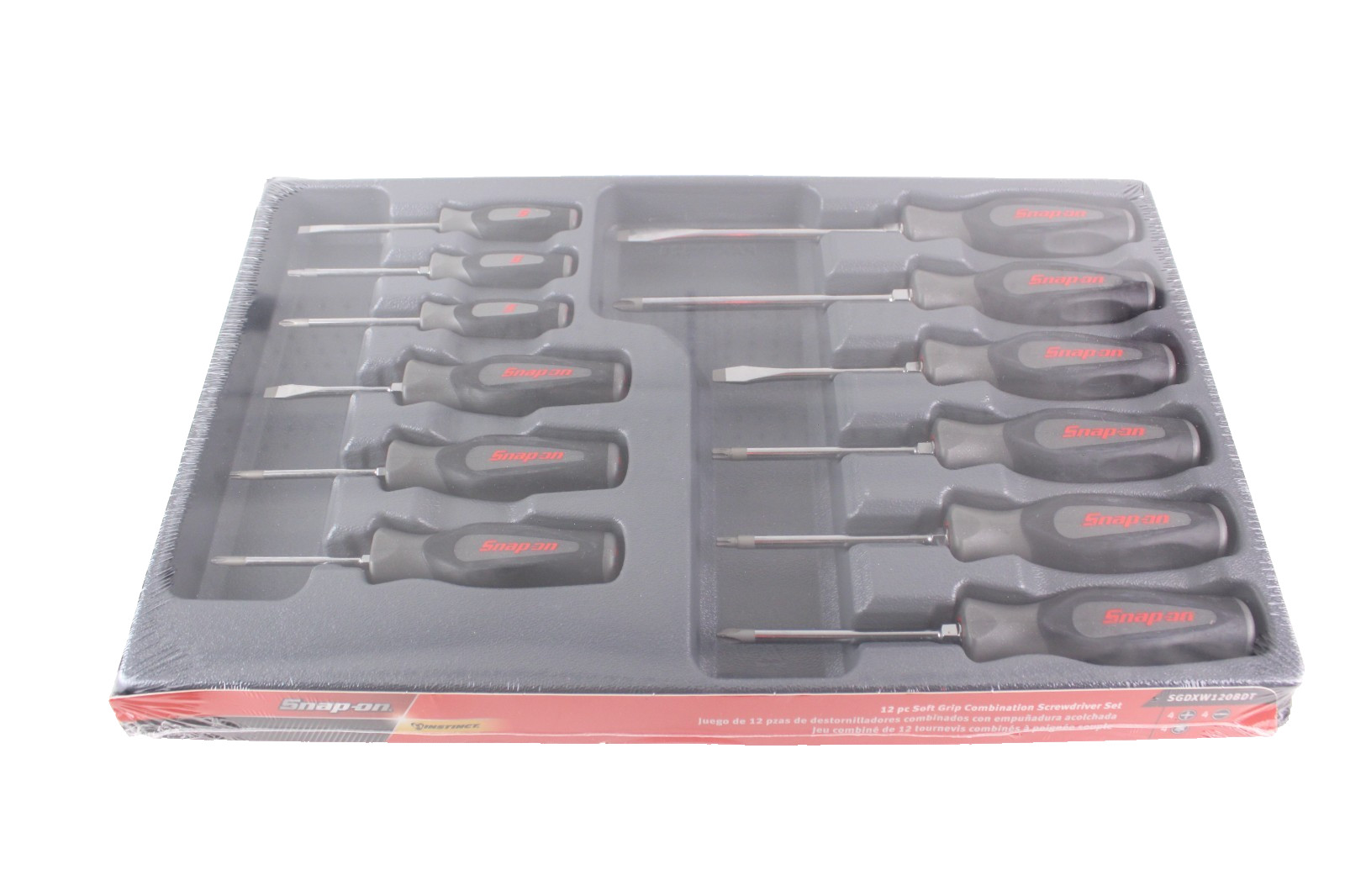 New Snap-on SGDXW120BDT 12pc Soft Grip Combination Screwdriver set Dark Sealed
