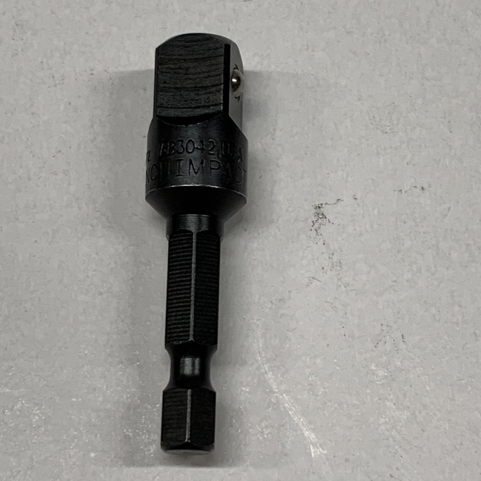 Snap On Tools USA AB3042 3/8″ Drive 2″ Long 1/4″ Hex-to-3/8″ Square Adaptor NEW