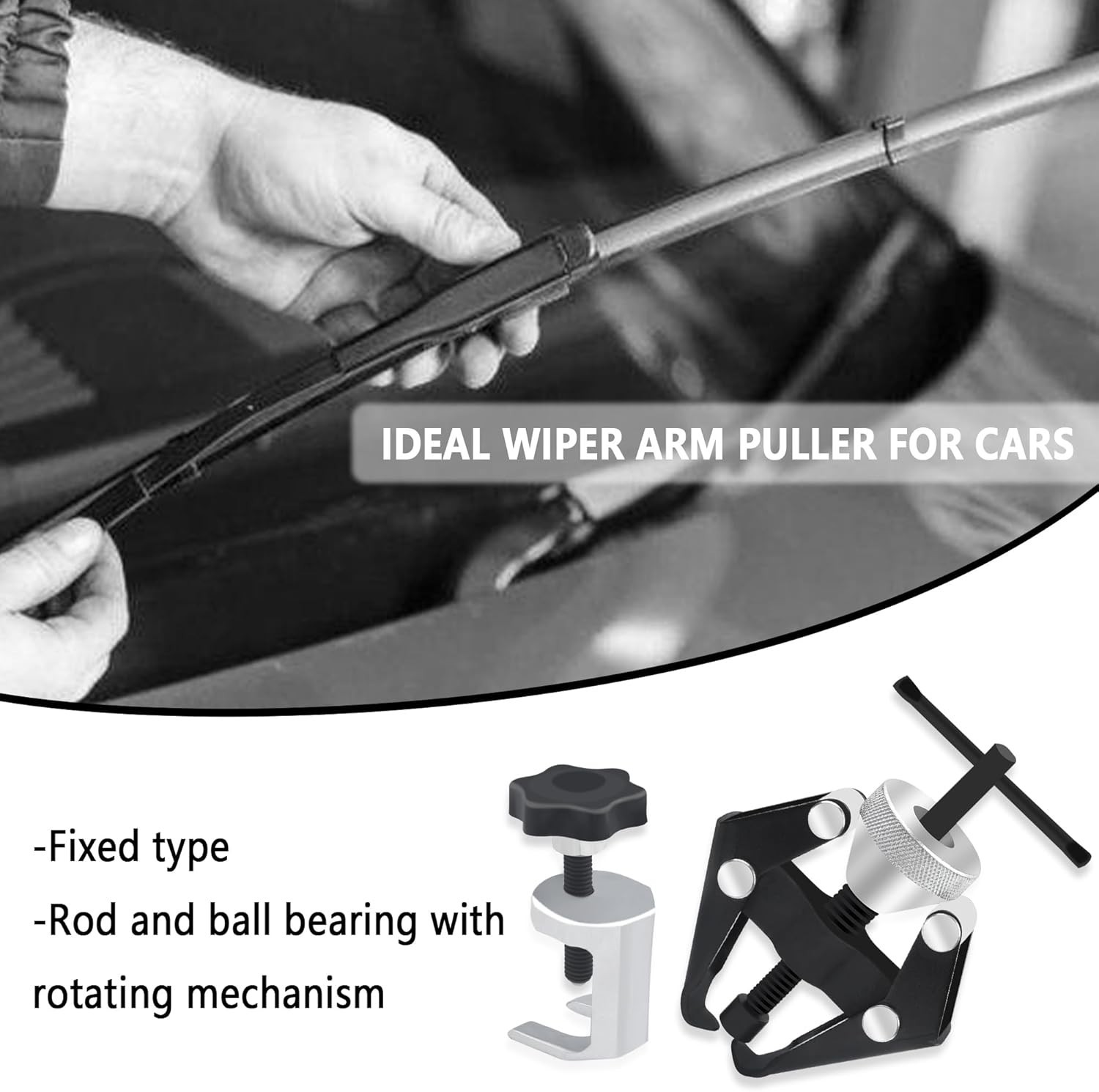 Professional Heavy-Duty Wiper Puller – Adjustable Carbon Steel Tool for Cars