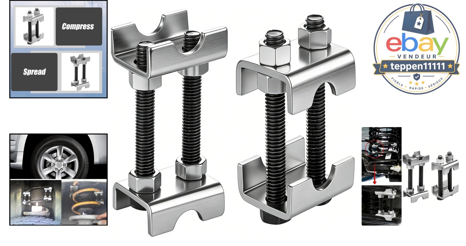 Coil Spring Compressor Strut Shock Absorber 2 Pack