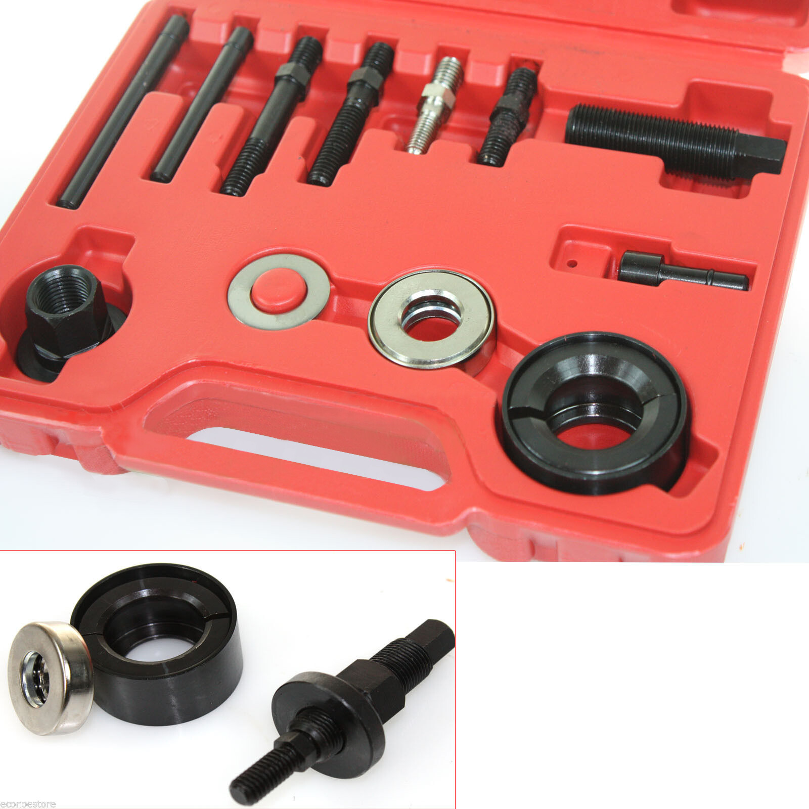 Pulley Puller Remover & Installer Tool 13pc Kit Power Steering Alternator A/C