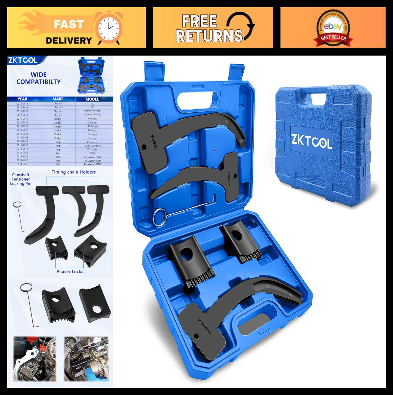 3.6L Pentastar Timing Tool Kit for Chrysler Dodge Jeep Ram | Camshaft Holding Se