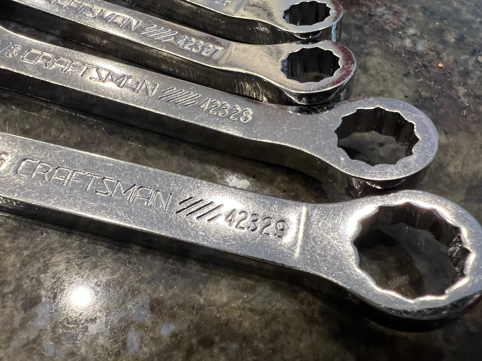 16 Pc Craftsman Stubby Midget Combo Wrench Set SAE 42320-29 Metric 42340-49