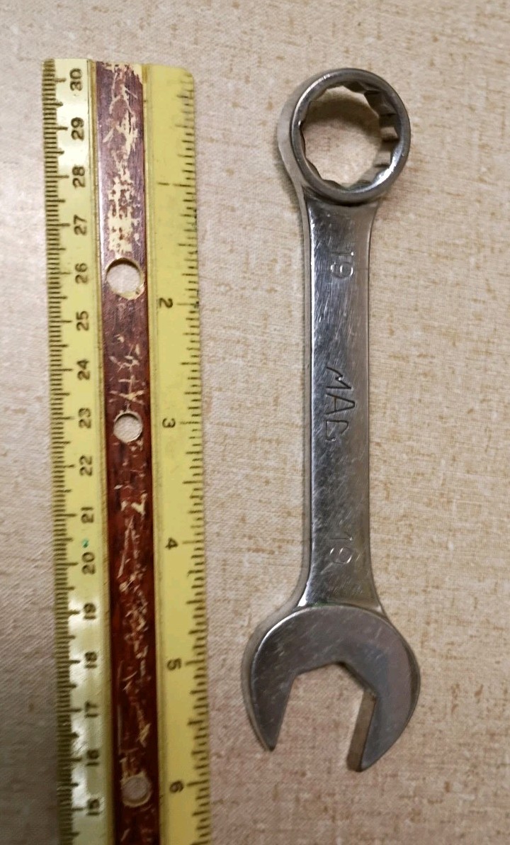 CS219MM MAC Stubby Metric 19mm Open and Box End Wrench