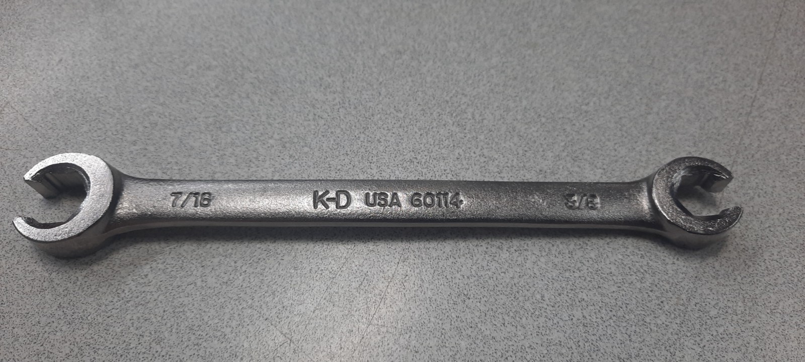 KD Tools 60114 7/16-in x 3/8-in Line Flare Nut Wrench Made in USA NOS