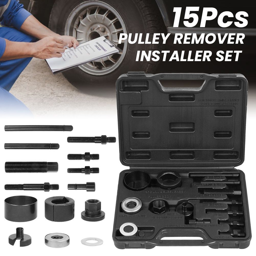 Power Steering Pump Pulley Puller Remover Alternator Installer Tool for GM Ford-