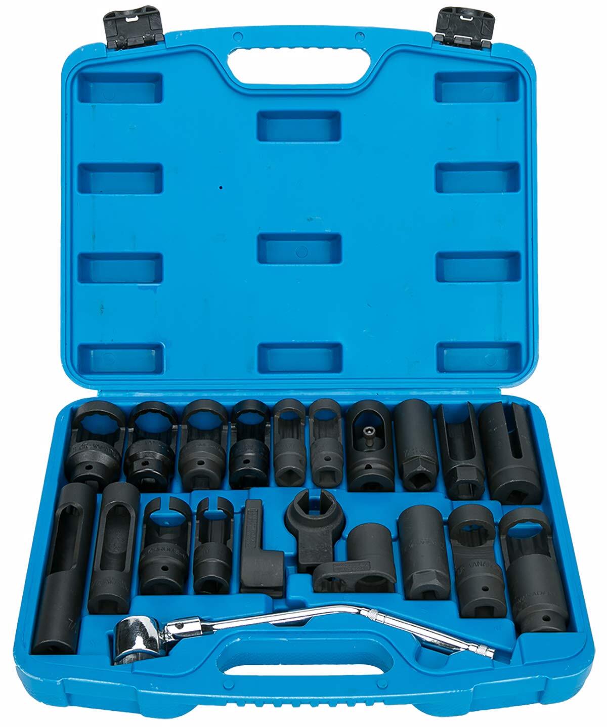 21Pcs O2 Oxygen Sensor Socket Set Sensor Oil Pressure Sending Unit Socket Tool