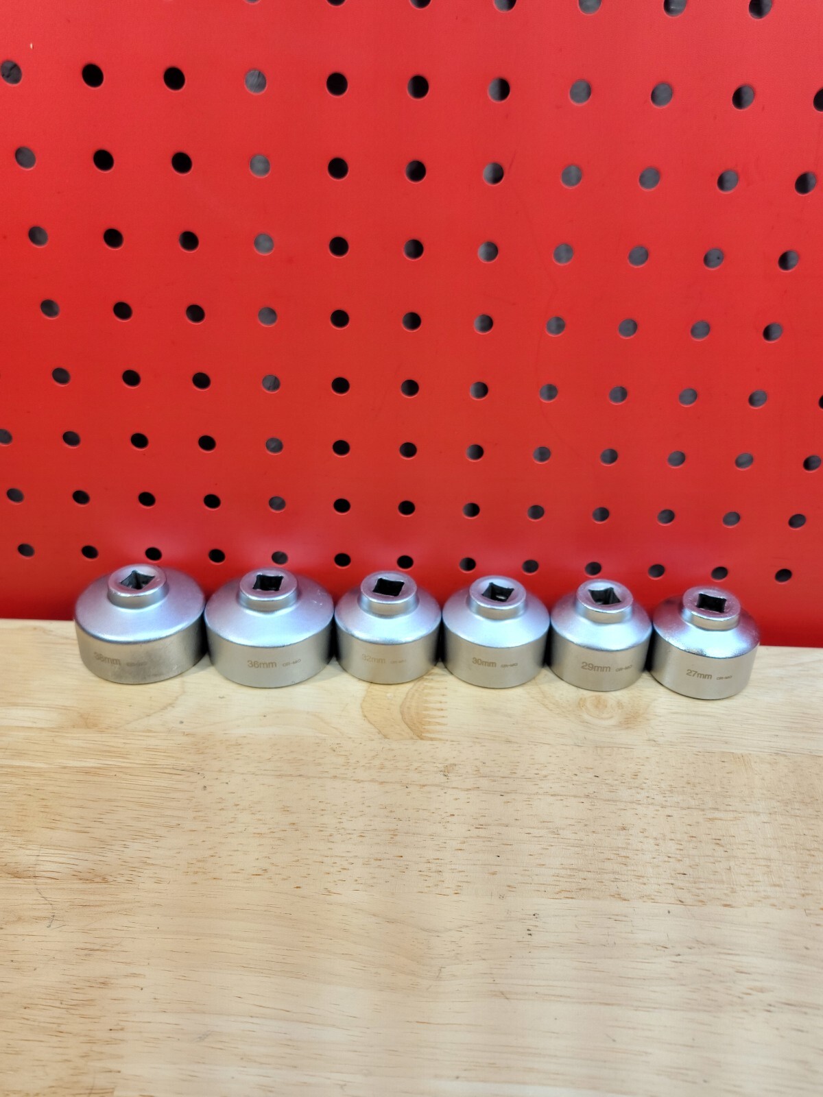 3/8″ Drive 6-Piece Oil & Fuel Filter 6-Point Socket Set 27 29 30 32 36 38