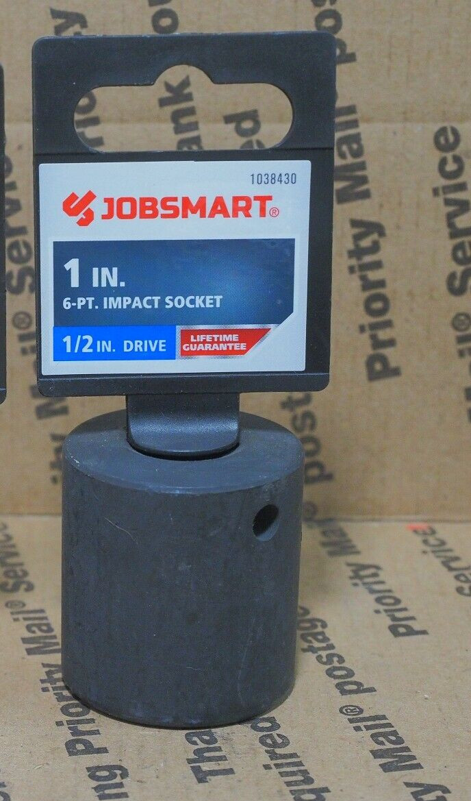 JOBSMART 1/2″-Drive SAE Shallow 1″ 6pt Impact Socket NEW BX114 FREE SHIPPING