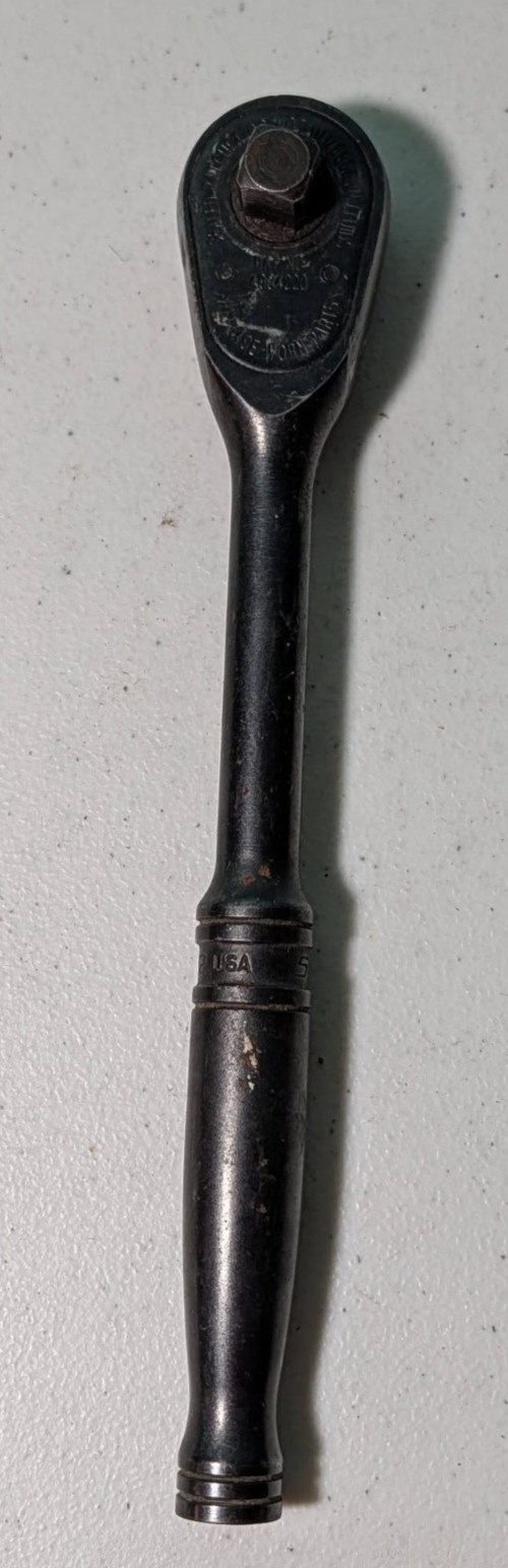 Snap-On GS832 Made In USA 3/8″ Drive Black Oxide 10″ Long Rachet Vintage Works
