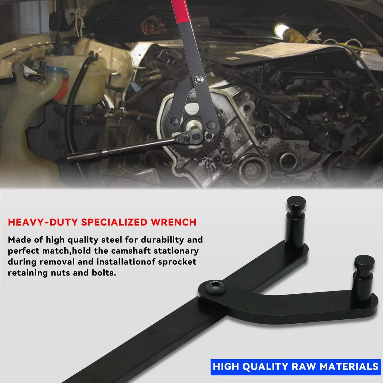 Universal Camshaft Pulley Holder – High-Quality Steel for Reliable Performance