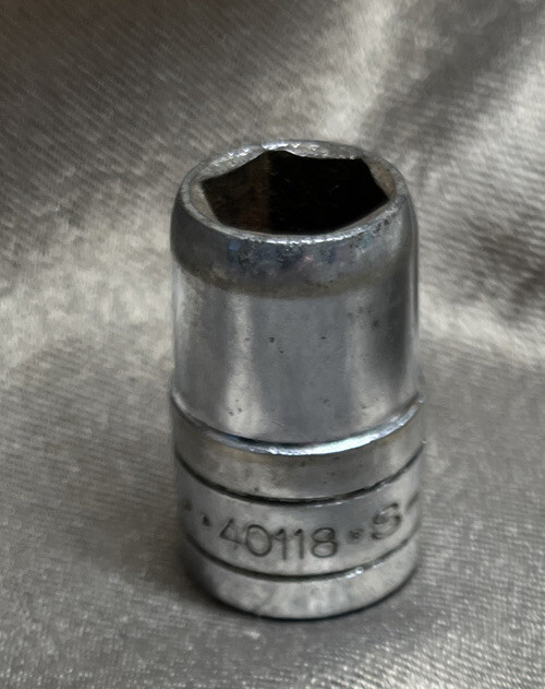 VTG SK 1/2″ Drive 12 Point 9/16 Knurled Shallow SAE Socket 40118 USA MADE