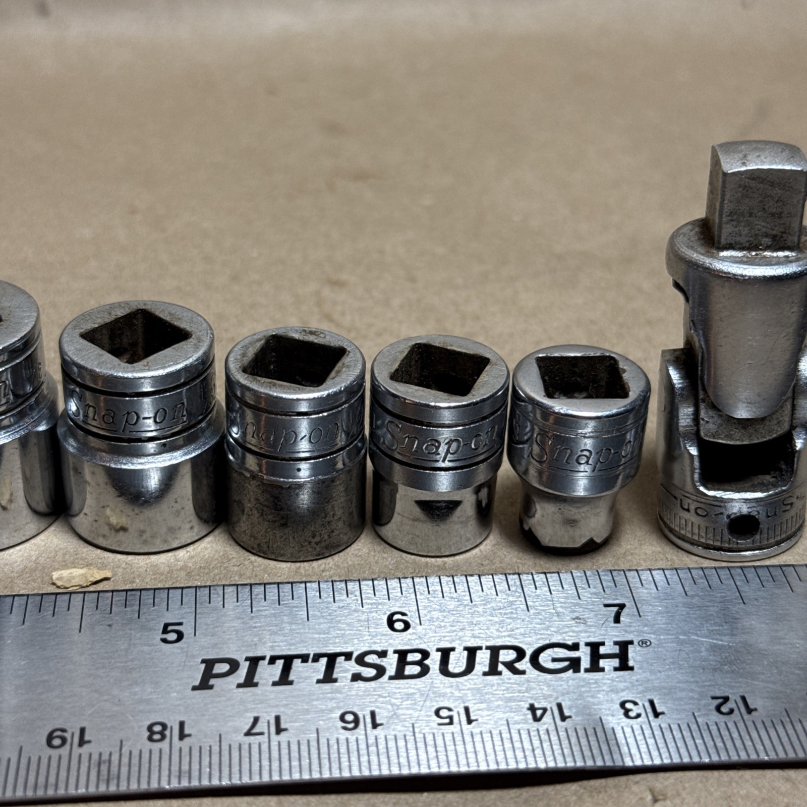 Lot 9 Snap On Sockets 3/8″ Drive Plus Swivel F-281 Through F-141,FS-101