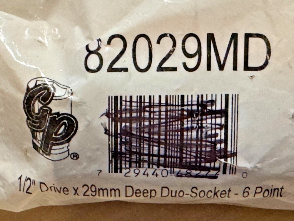 82029MD | 1/2″ Drive x 29mm Deep Length 6 Pt Duo-Socket Lifetime Warranty
