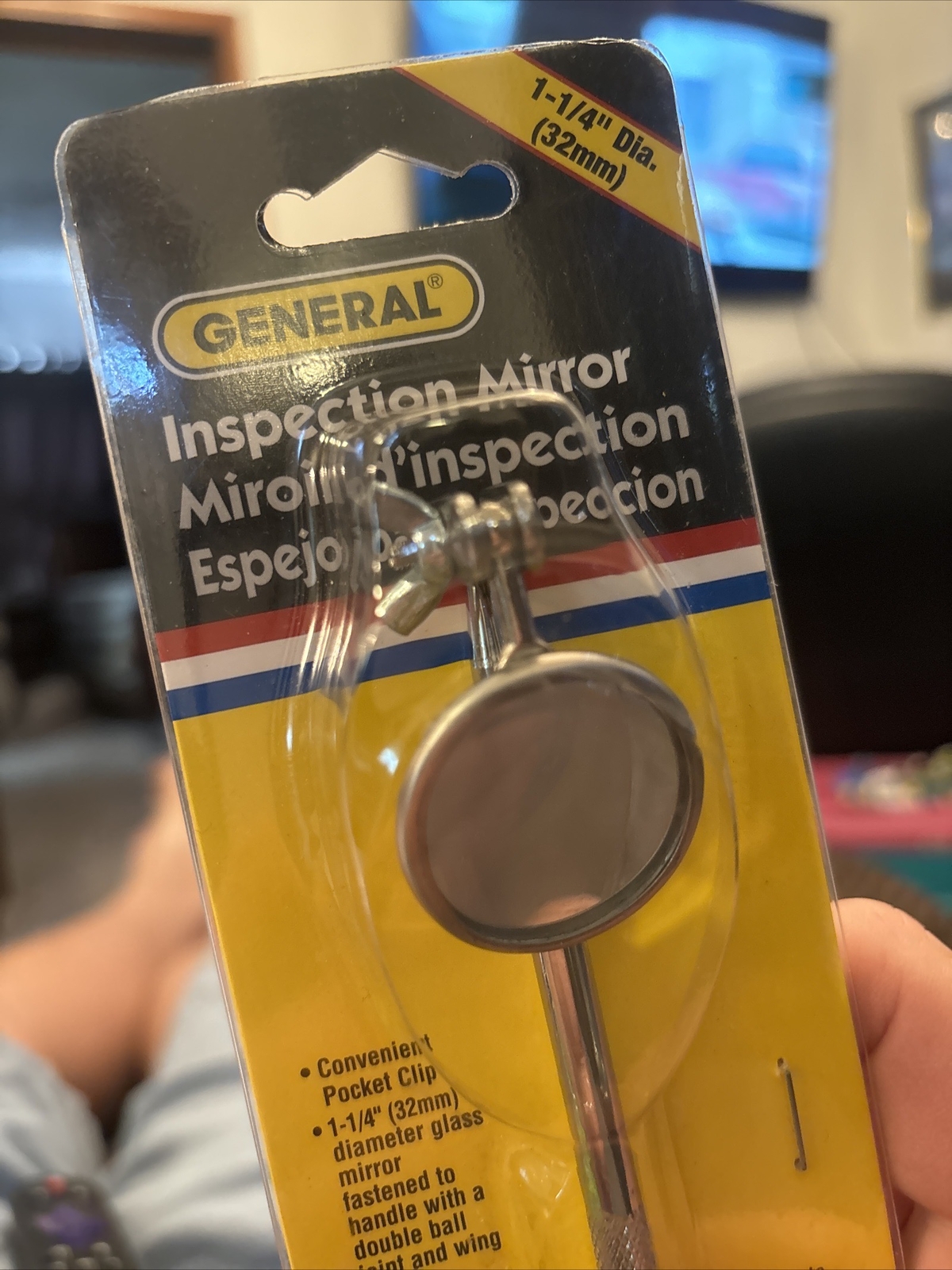 Pocket Round Glass 1-1/4″ inspection mirror Super Fast Shipping Buy Here Today