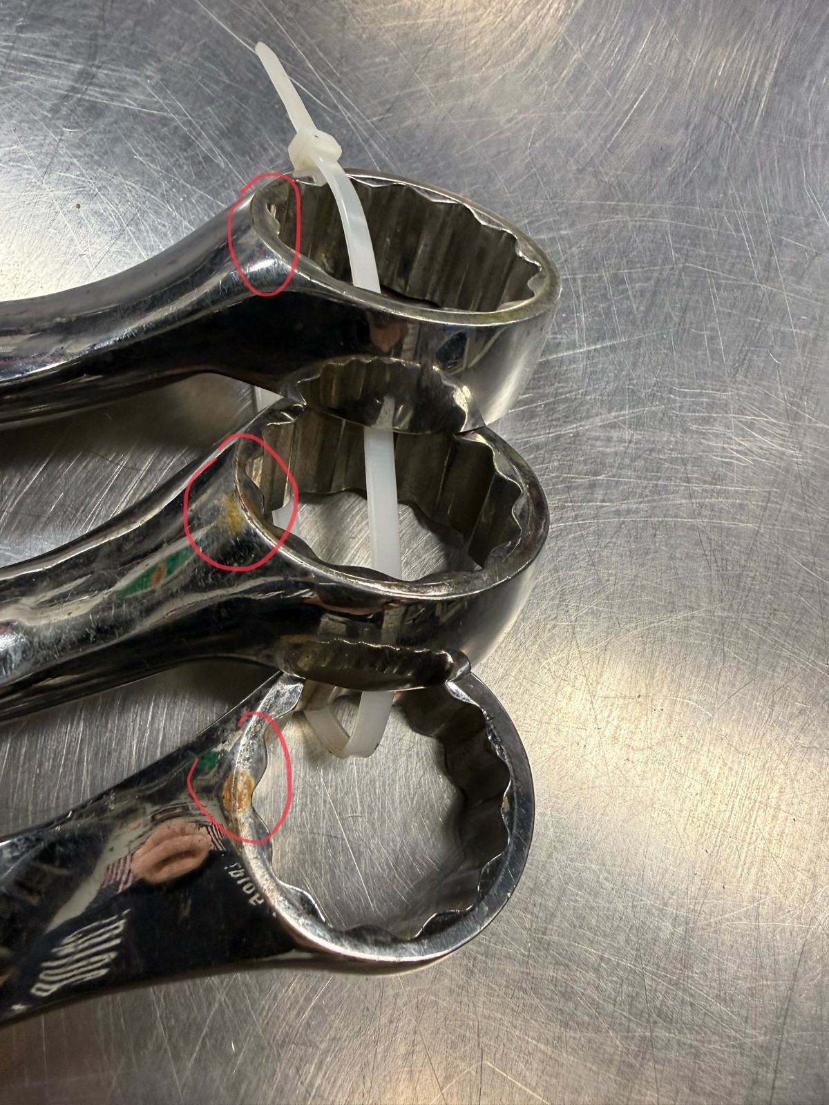 3 Pcs. Snap-on 1-1/4 to 1-5/8 XB4852A XB4446A XB4042A SAE Box Wrench Chrome NEW