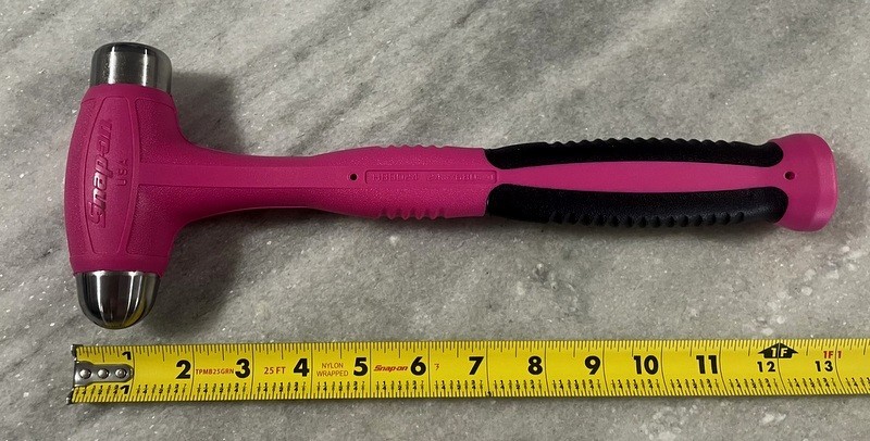 Snap-on Tools NEW ELECTRIC PINK 24oz / 680g Soft Grip Dead Blow Hammer HBBD24EP