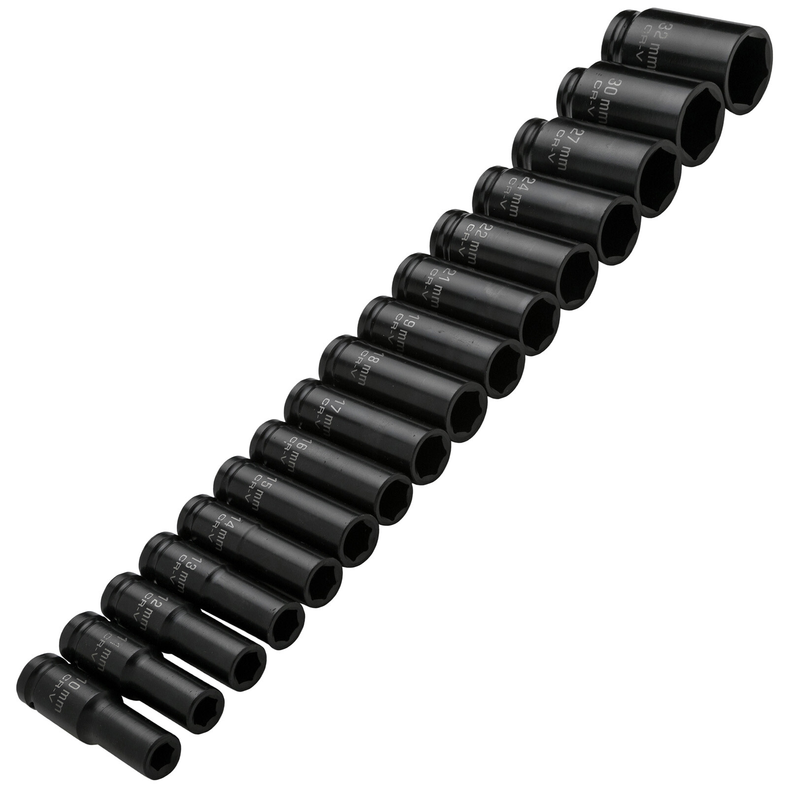 BlueSpot Deep Impact Socket Set 1/2″ Drive 16pc 10-32mm 6 Point Sockets in Case