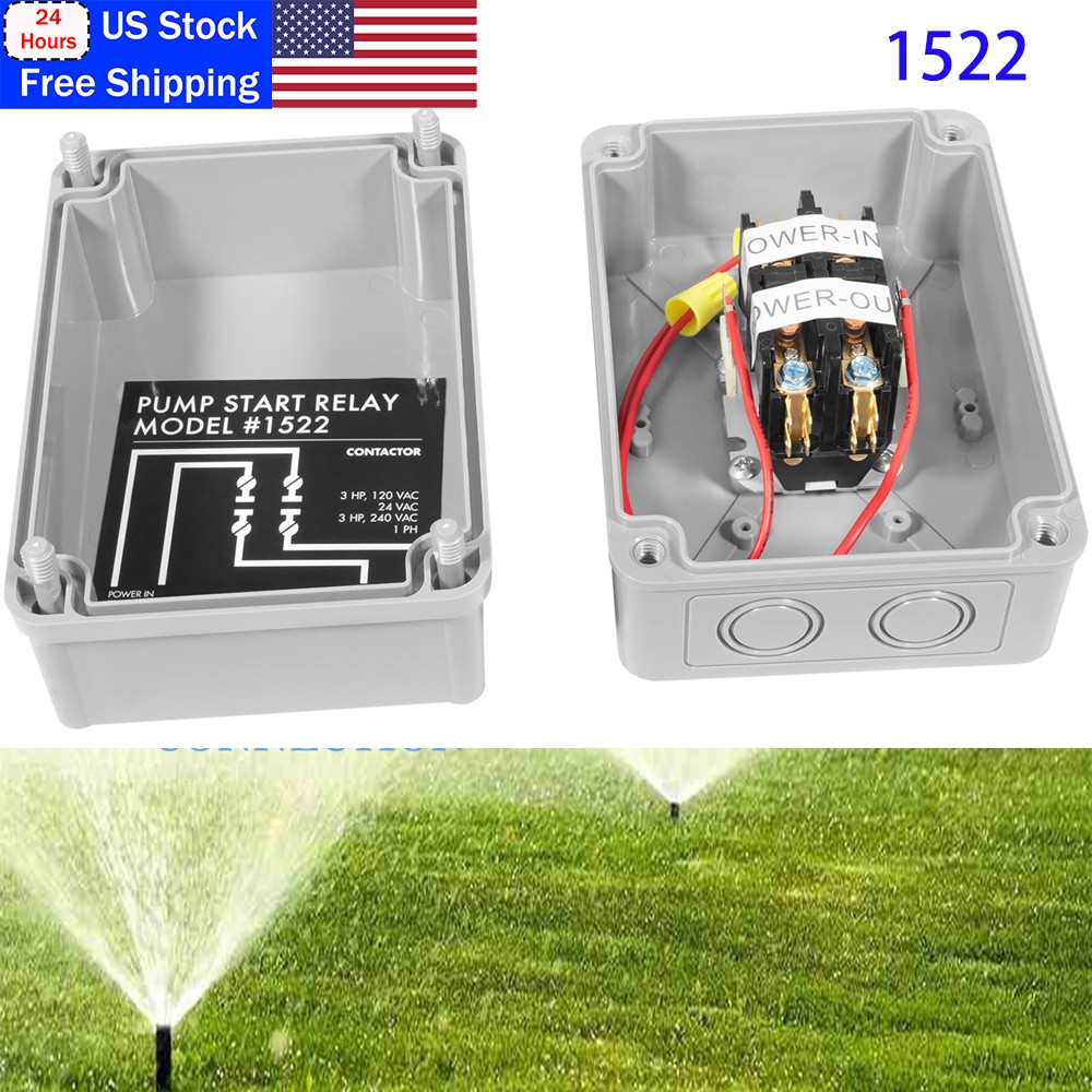 1522 Pump Start Relay for Irrigation Systems with 3 HP / 110V / 220V 24V Coil