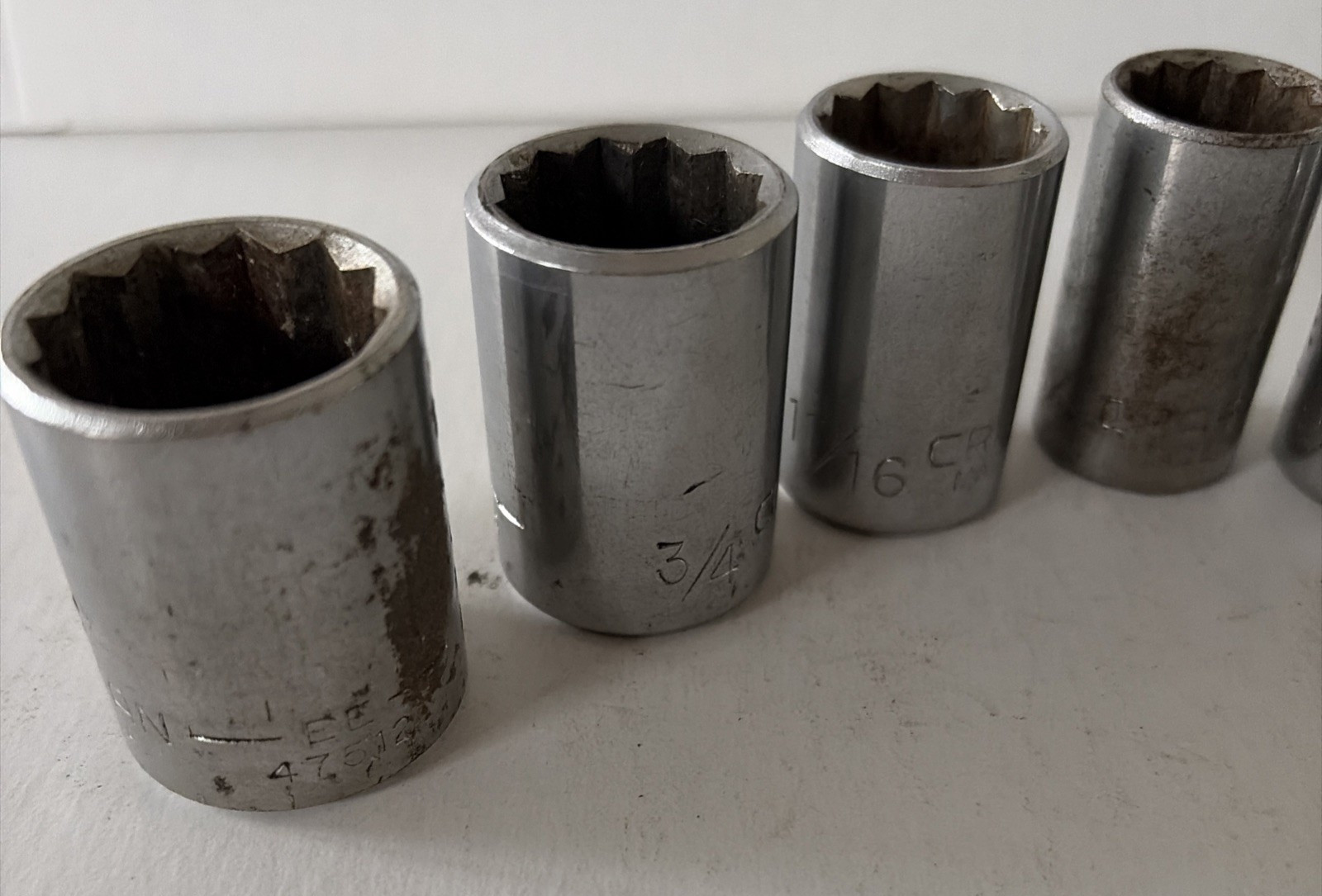 Craftsman 1/2″ Drive SAE 12 Pt Socket EE Series Lot Of 7 See Description