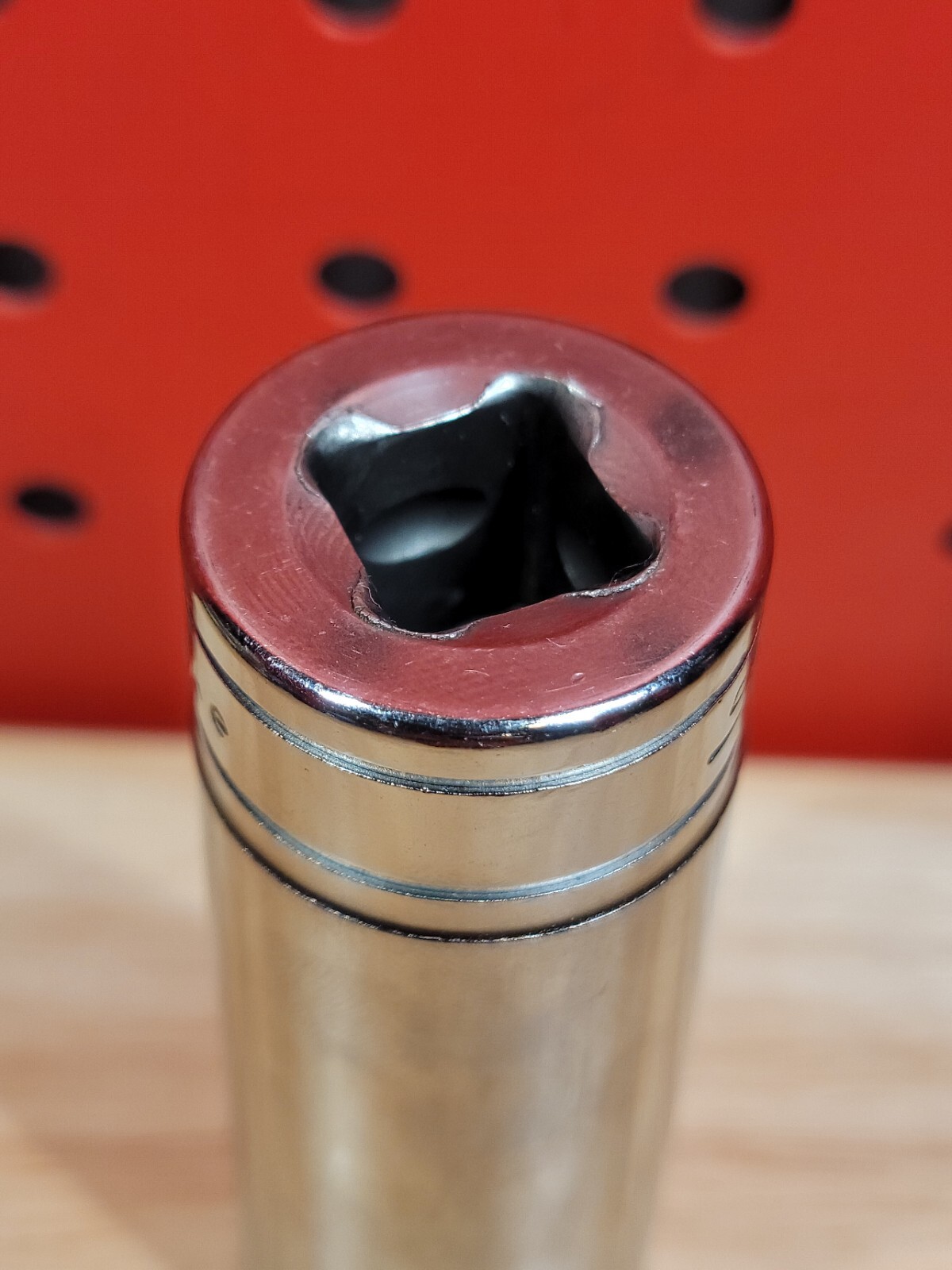Snap-on Tools S281 7/8″ 1/2″ Drive 12-Point SAE Deep Chrome Socket USA