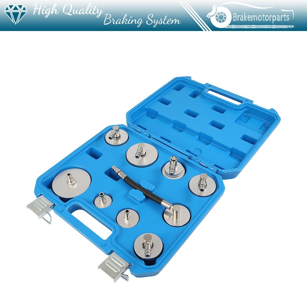9PCS Automotive Brake Reservoir Adapter Set For Brake Fluid Bleeder