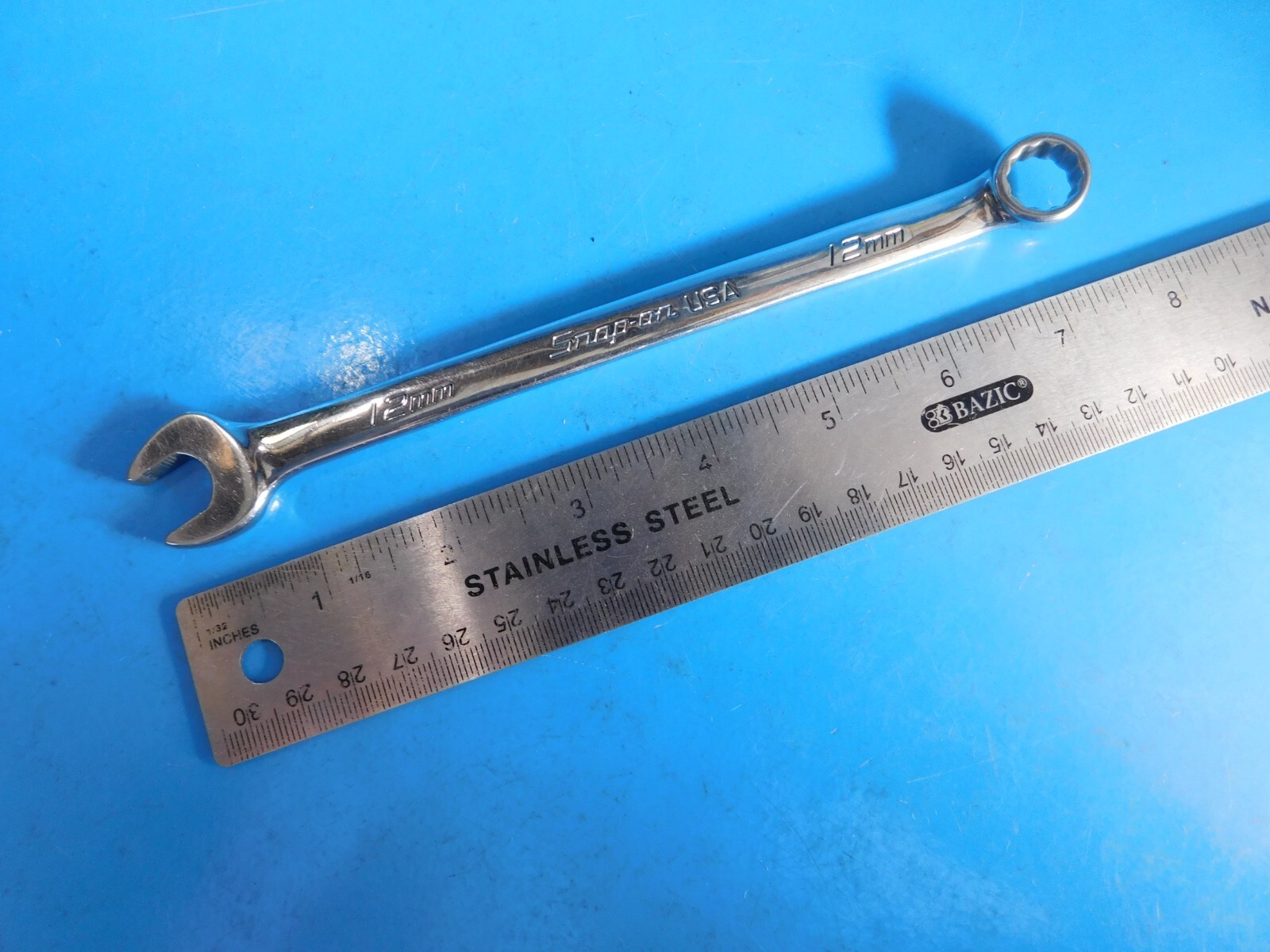 USED, SNAP ON TOOLS ( 12 MM ) FLANK DRIVE PLUS COMBO WRENCH , PART #SOEXM12