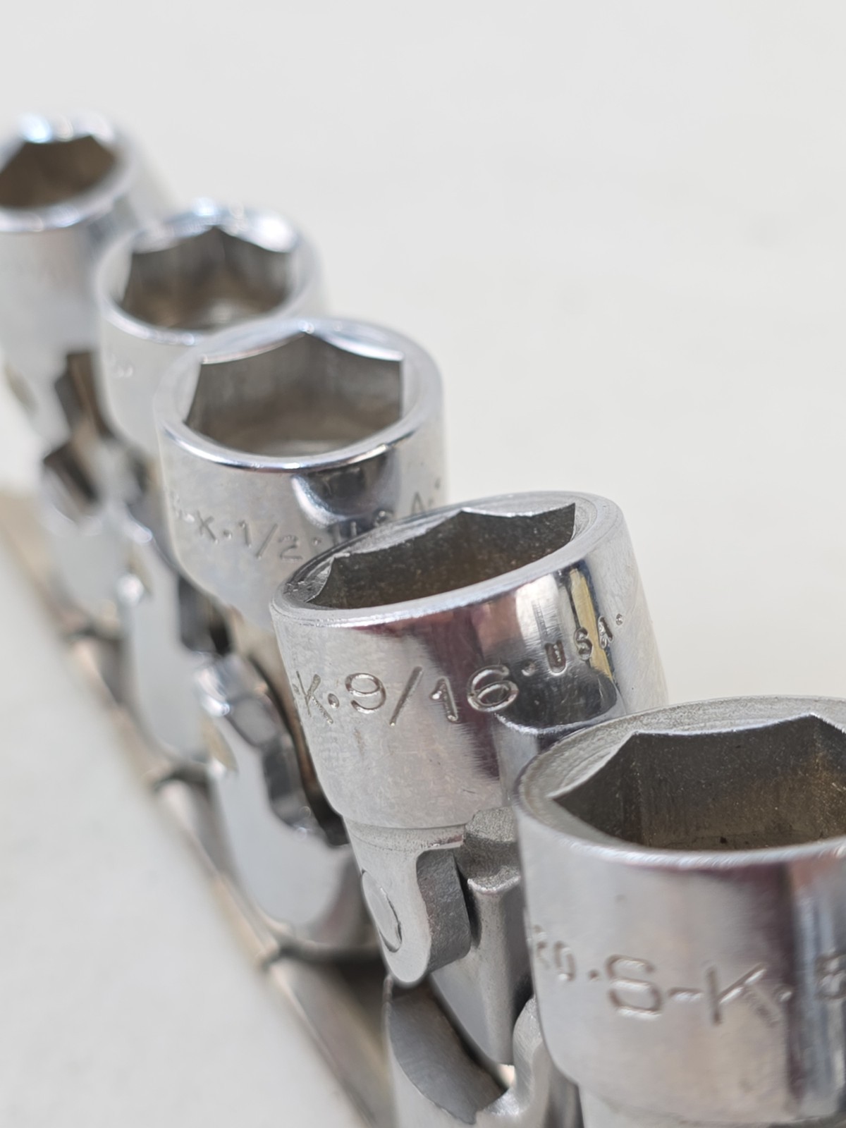 Vintage SK 3/8″ Drive SAE 7 Pc Swivel Universal Socket Set 3/8″-3/4″ USA NOS