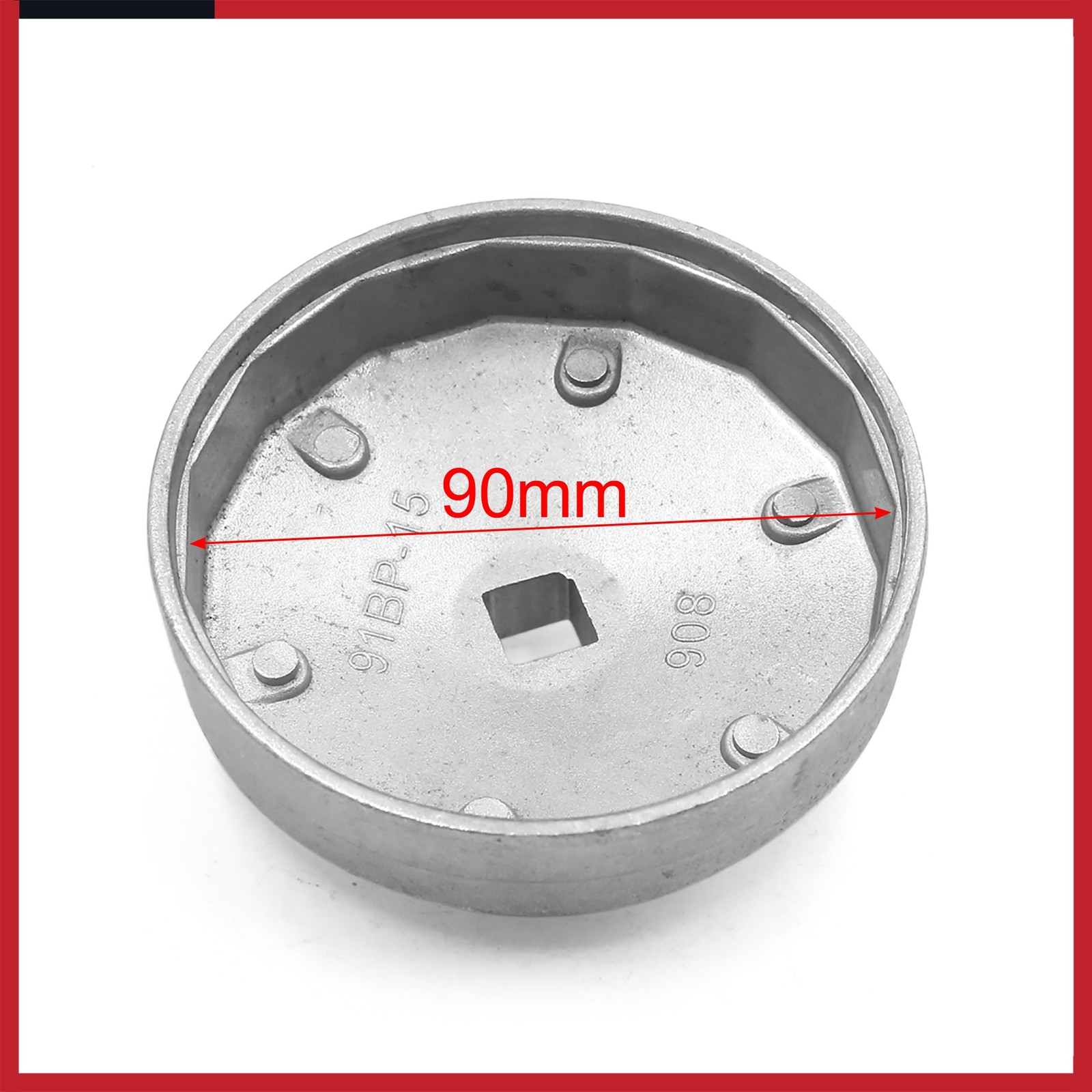 90mm 15 Flutes Metal Oil Filter Cap Wrench Socket Remover Tool for Auto Car New