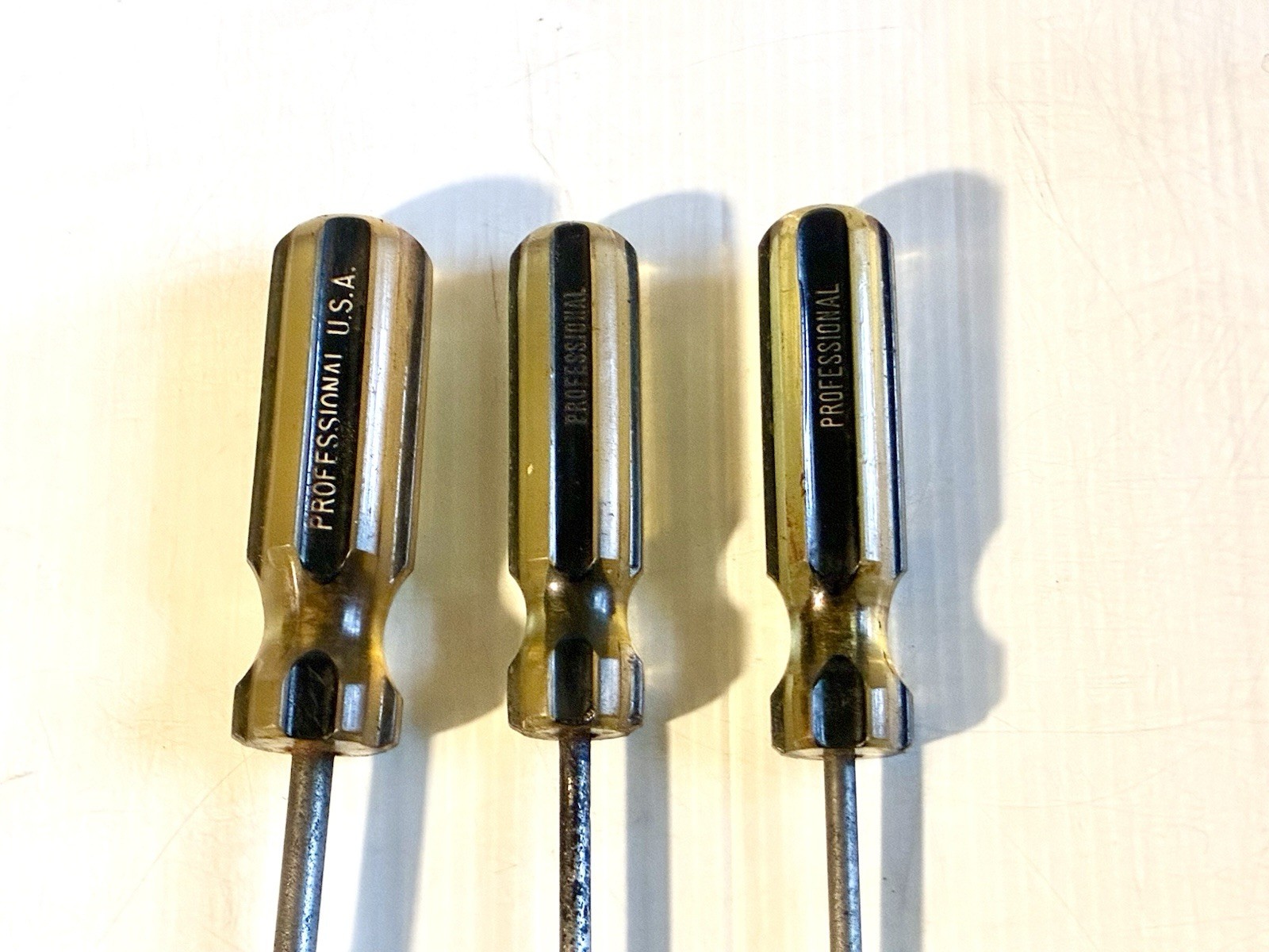 3 Vintage Professional Screwdrivers Phillips And Flat Made In The USA