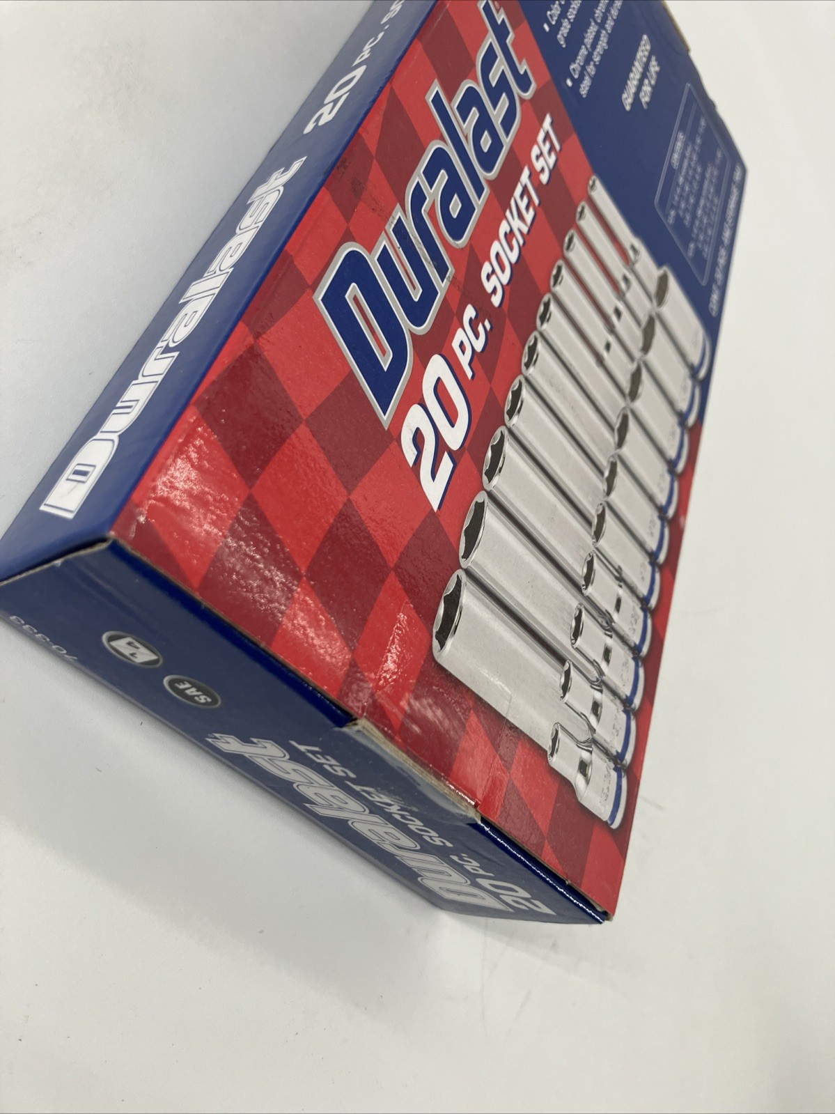 Duralast 20PC Socket Set + Storage Tray (70-333) – 1/4 Drive, SAE, 6 Point