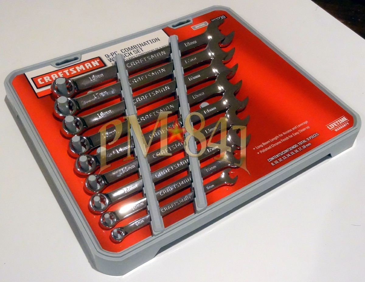 Craftsman 18-Piece Polished Wrench Set 12pt STANDARD METRIC #9-47238 & 9-47238