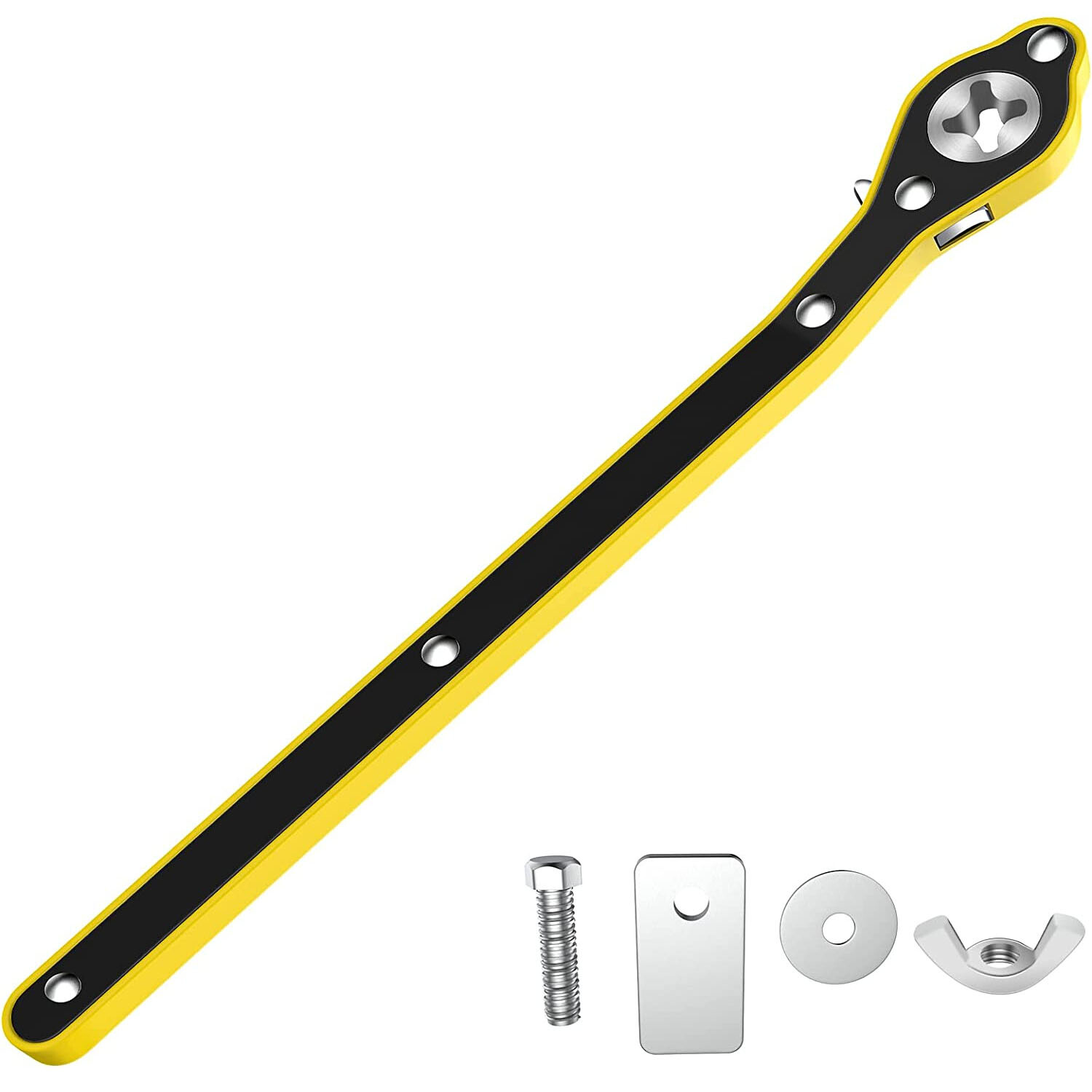 Car Jack Ratchet Wrench Labor-Saving Lug Wrench Positive & Reversal Knob Design