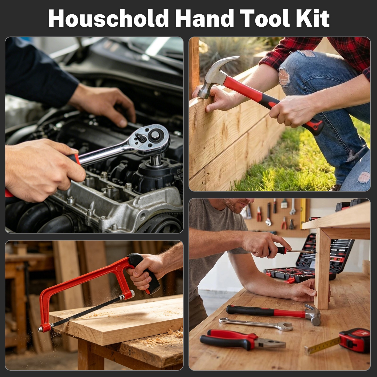 458 Piece Home Repair Tool Kit, General Home/Auto Repair Tool Set