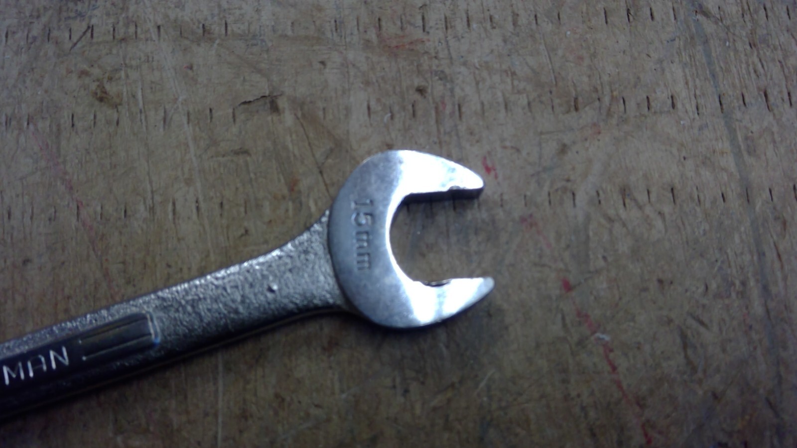 Vintage Craftsman Tools 15mm X 13mm Metric double open wrench -V- 44507 USA