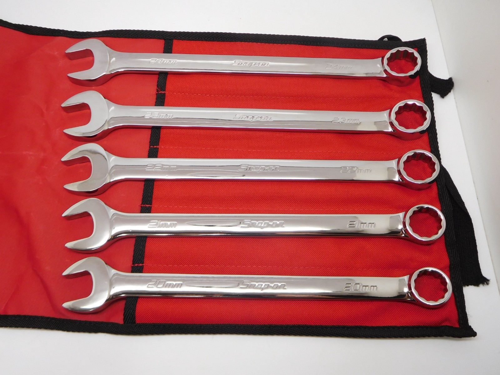 Snap-on Tools USA OEXM705 Metric 5pc 20-24mm Combination Wrench Set – 12 Point