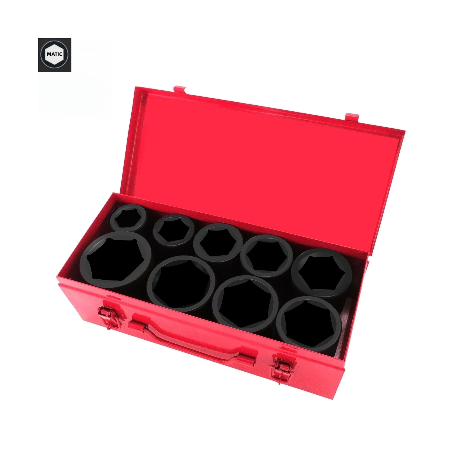 1″ Inch Drive Deep Impact Socket Set,9 Pieces,6-Point,Metric Sizes(24mm,27mm,…