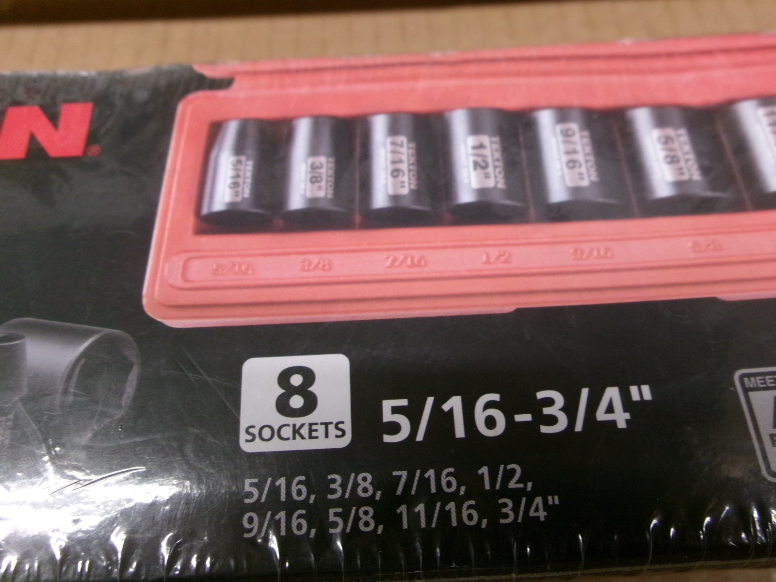 TEKTON 8-Piece 38″ Drive SAE Impact Socket Set 5/16 – 3/4″ No 4790