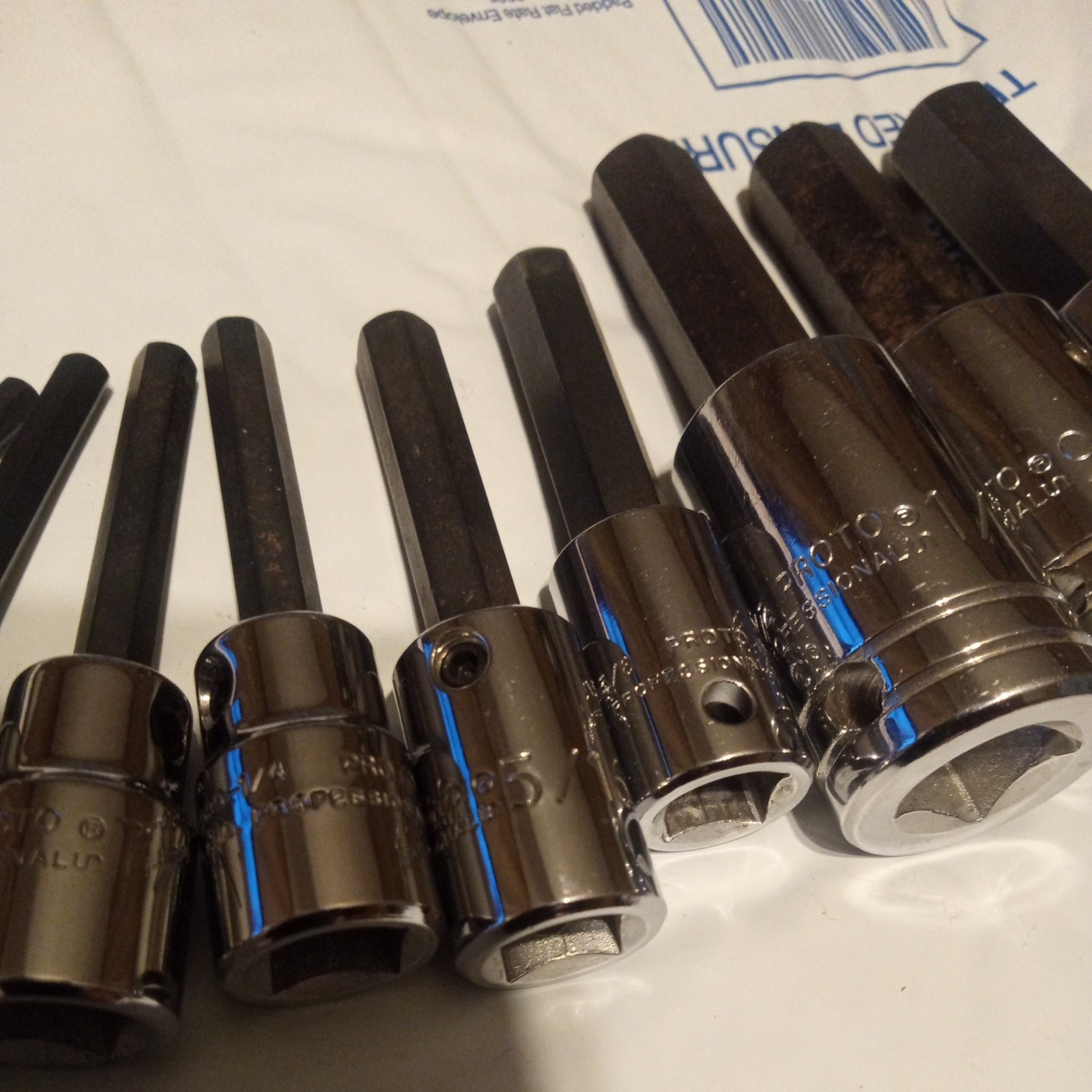 Proto professional hex socket set of 10.1/4,3/8 and 1/2″ Drive