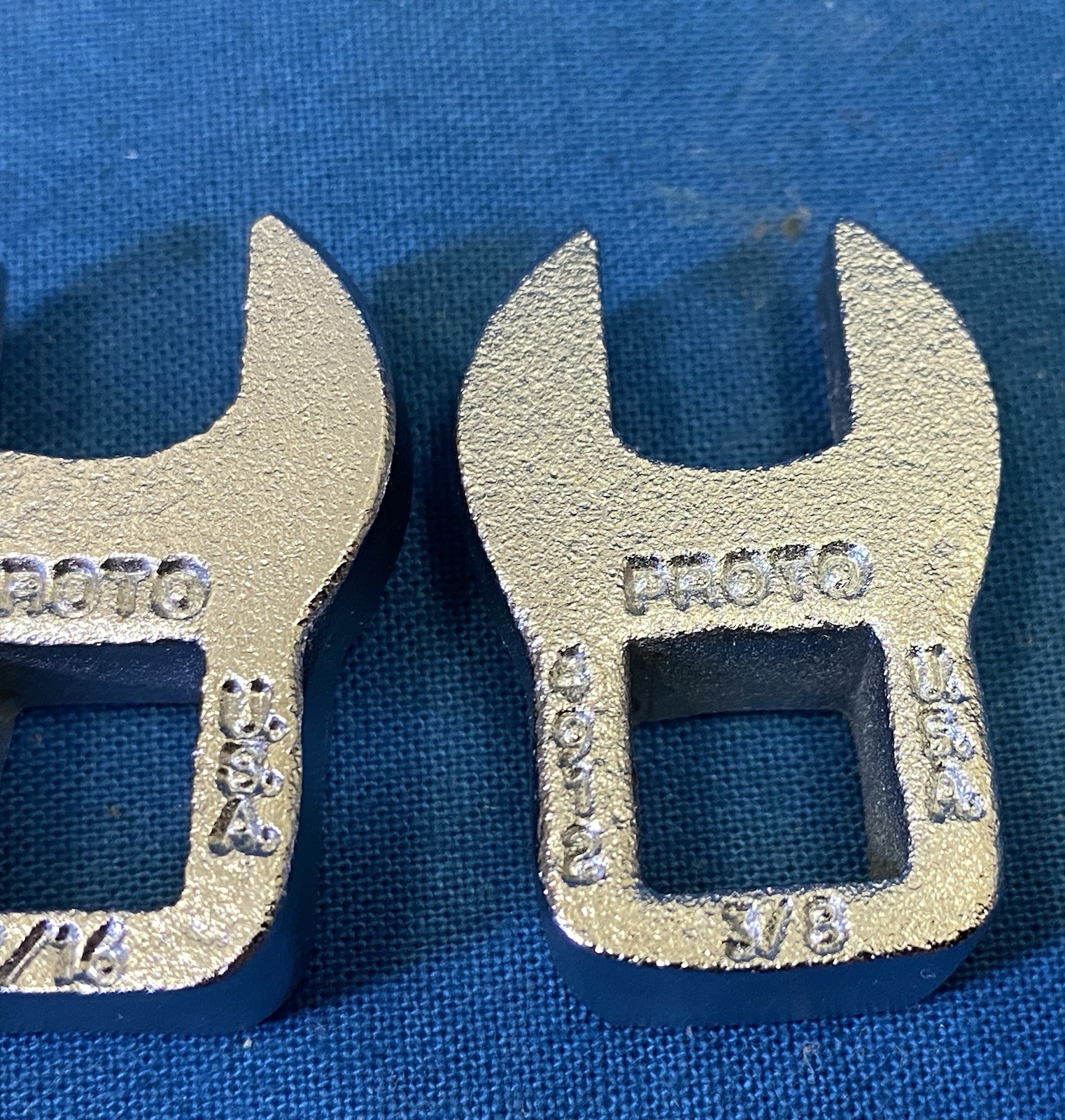 4 Piece Set Proto SAE Crows Foot Wrenches Sockets 3/8” Drive Made In USA New