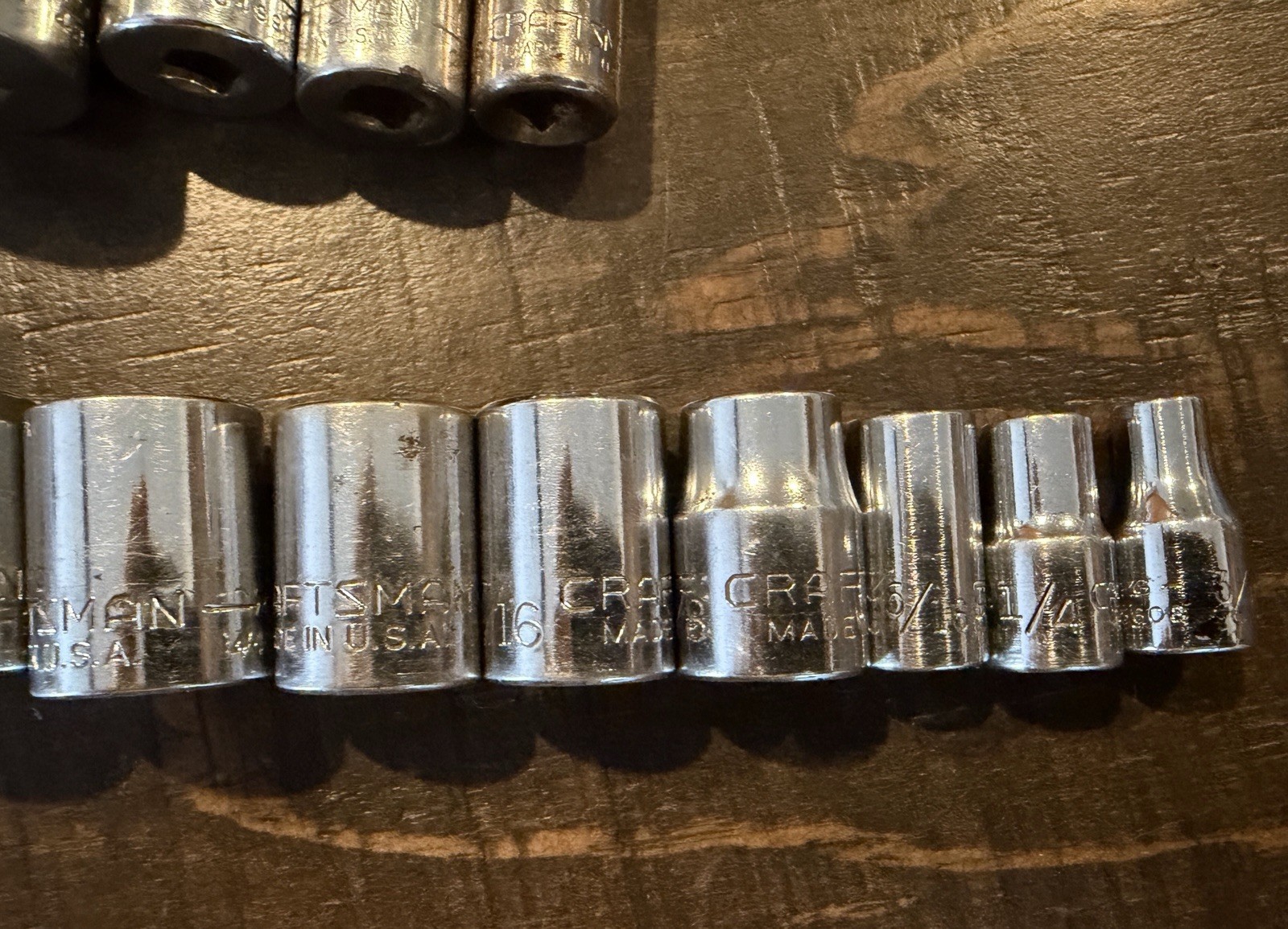 CRAFTSMAN Lot G Series SAE 17 Pieces Made in USA Socket