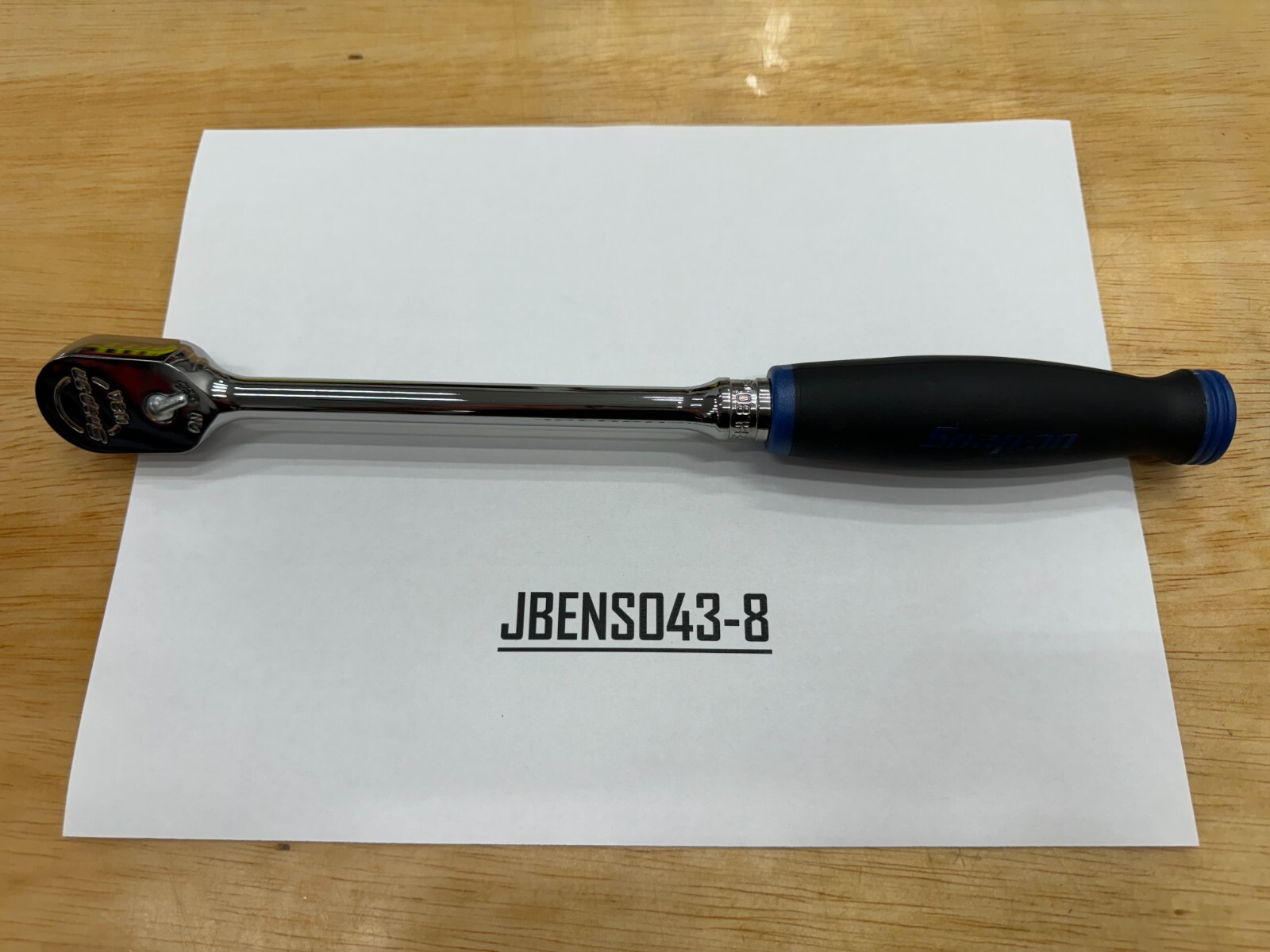 Snap-on Tools POWER BLUE 3/8″ Drive Soft Grip Long Fixed Head Ratchet FHL80MB