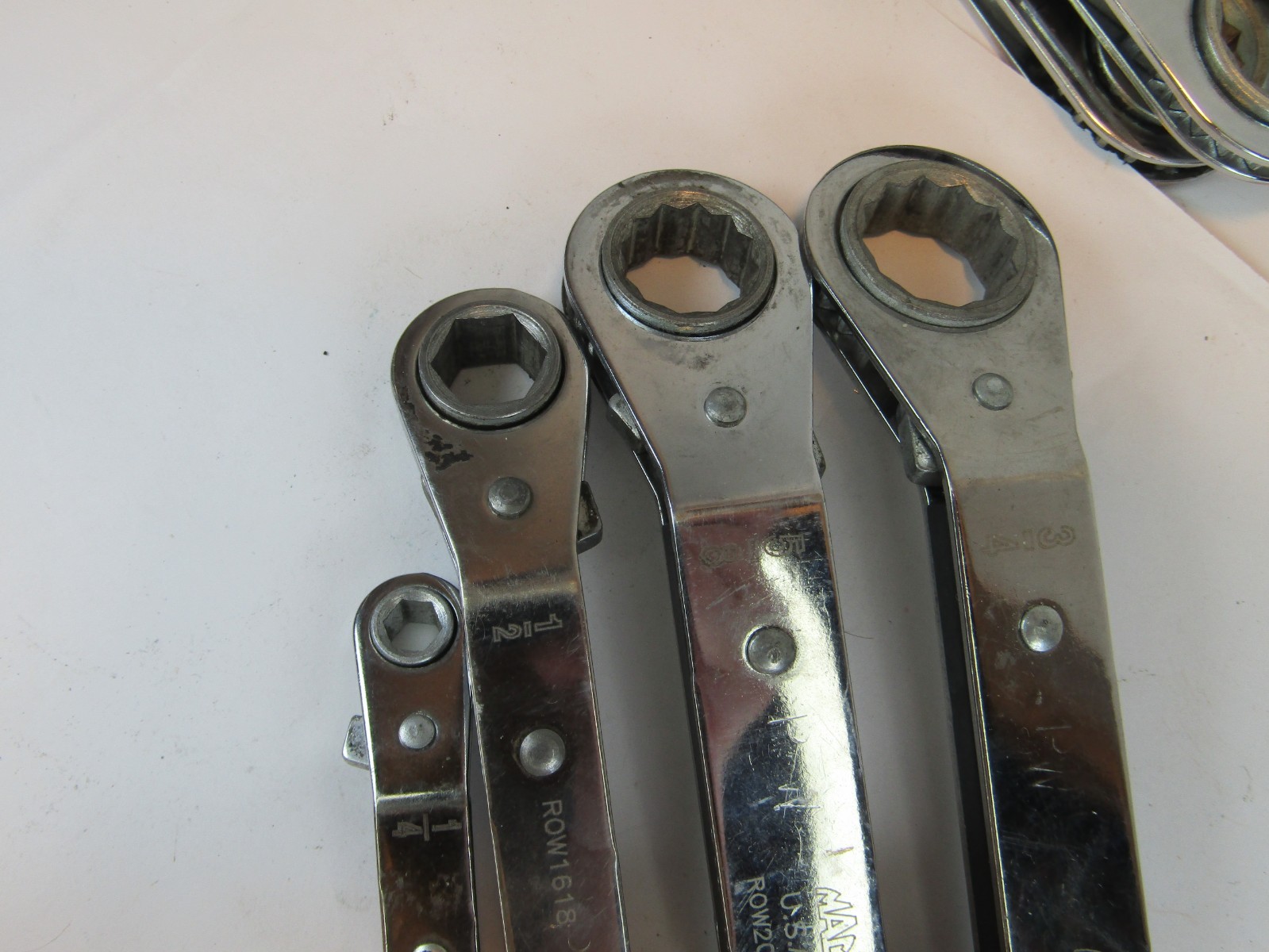 Mixed Set of 6 MAC Tools Ratcheting Box End Wrench – 4 Offset SAE