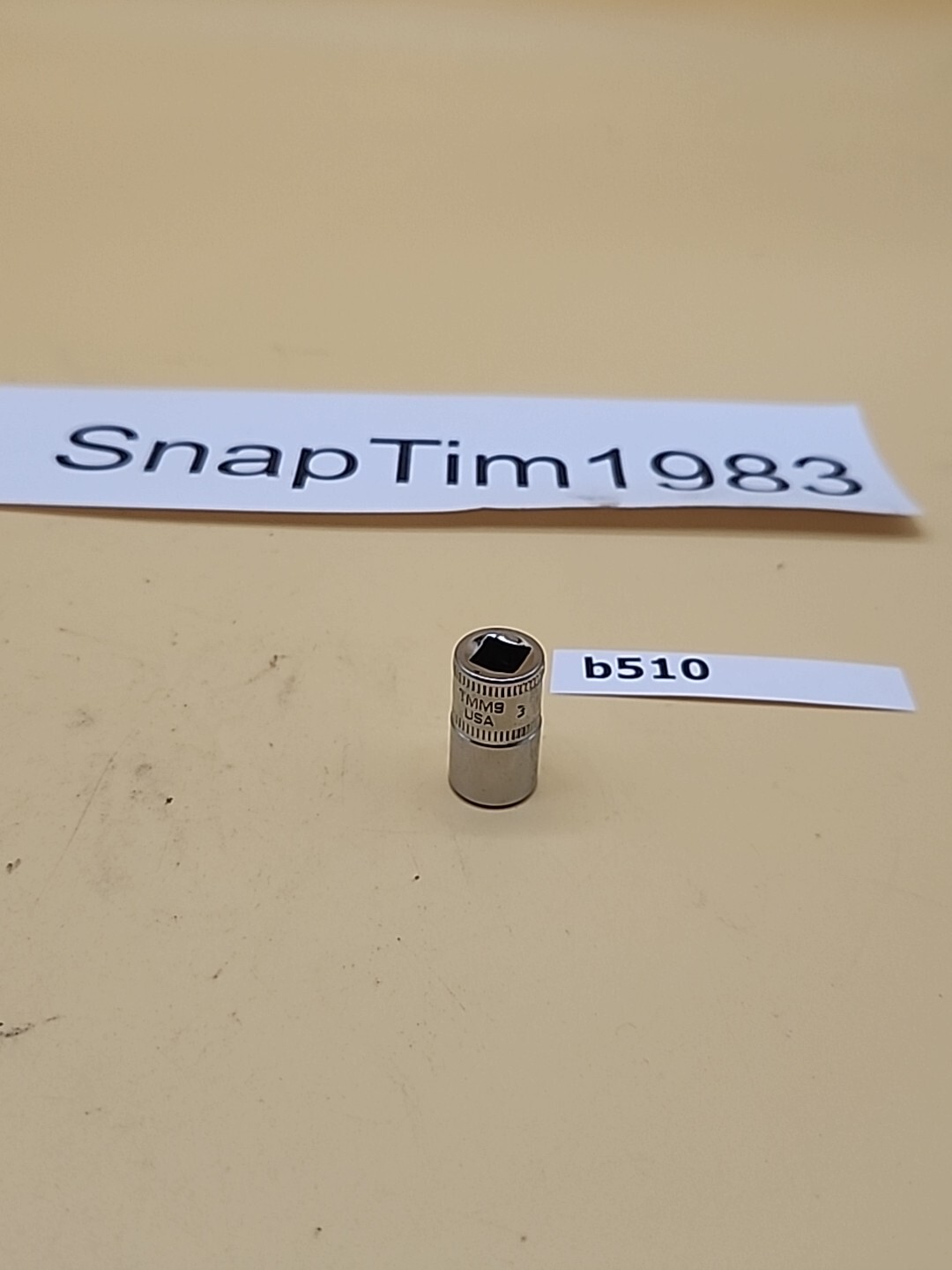 Snap-on Tools TMM9 1/4 Inch Drive 6 Point Chrome Shallow 9mm Metric Socket USA