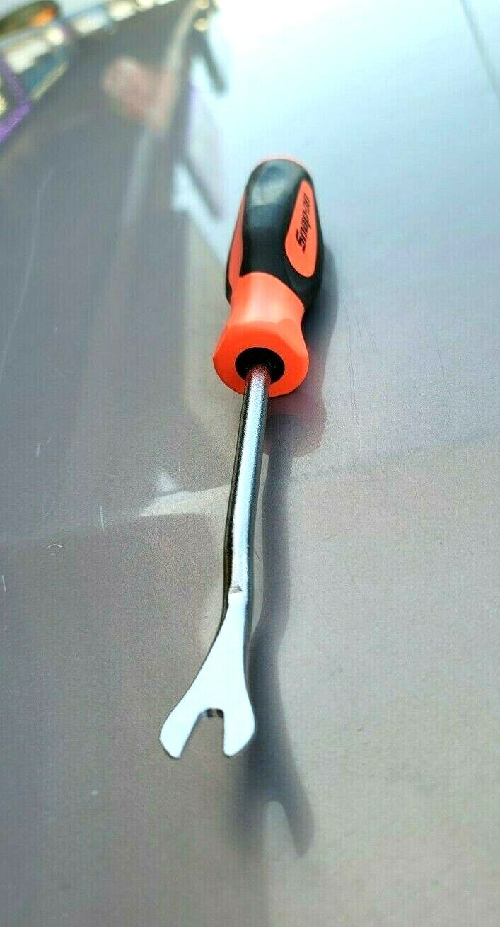 New Snap-On Trim Pad Clips Removal Fork Tool Orange & BLACK Soft Handle ASG186B