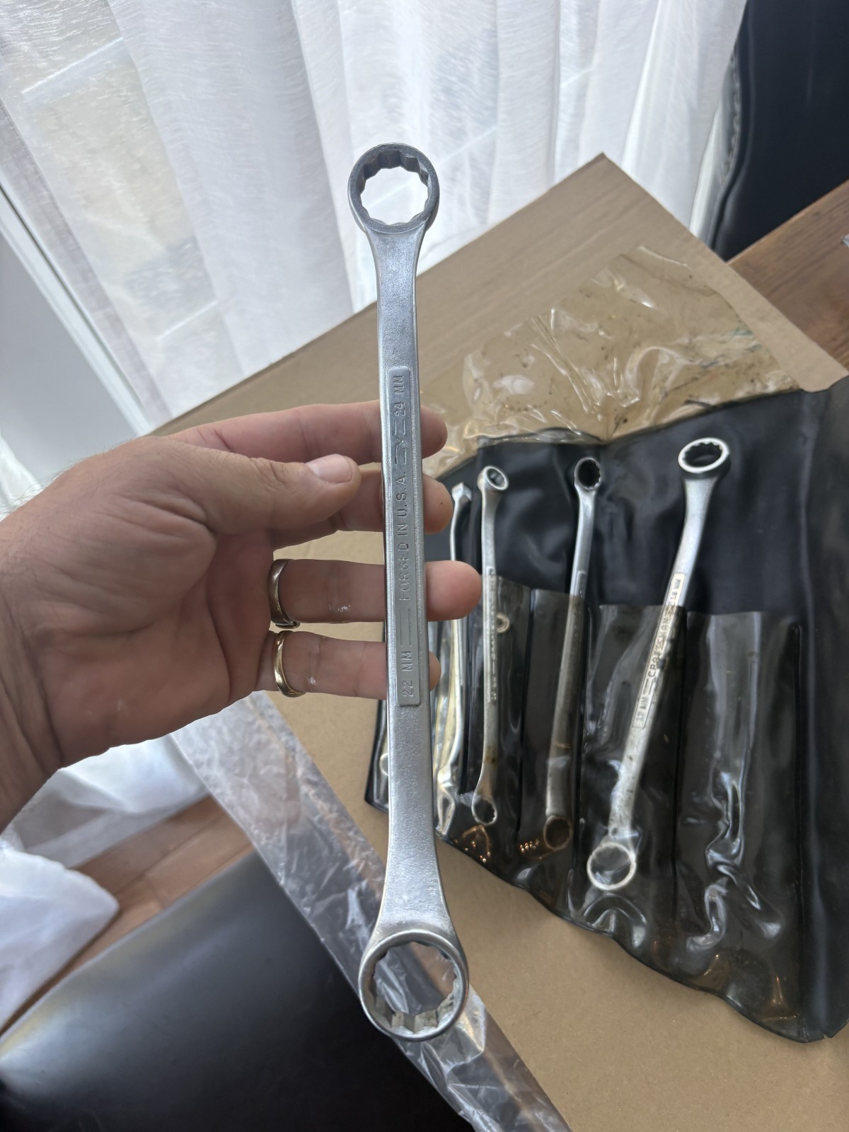 6 Piece Vinatge Craftsman Metric Box End Wrench Set No. 4295 with case