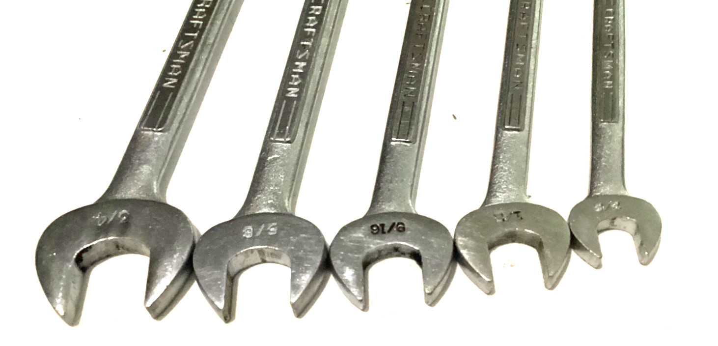 VTG Craftsman Flex Socket Combination Wrench 5pc Saltus 3/8 1/2 9/16 5/8 3/4″ V