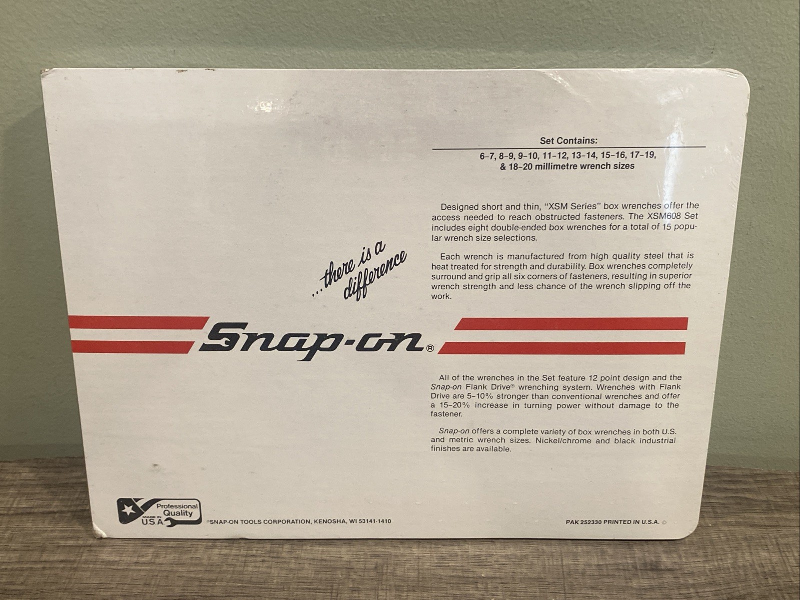 New Snap-on™ XSM608A 12-point METRIC Box Ended Wrench Set 6 to 20 mm Sealed