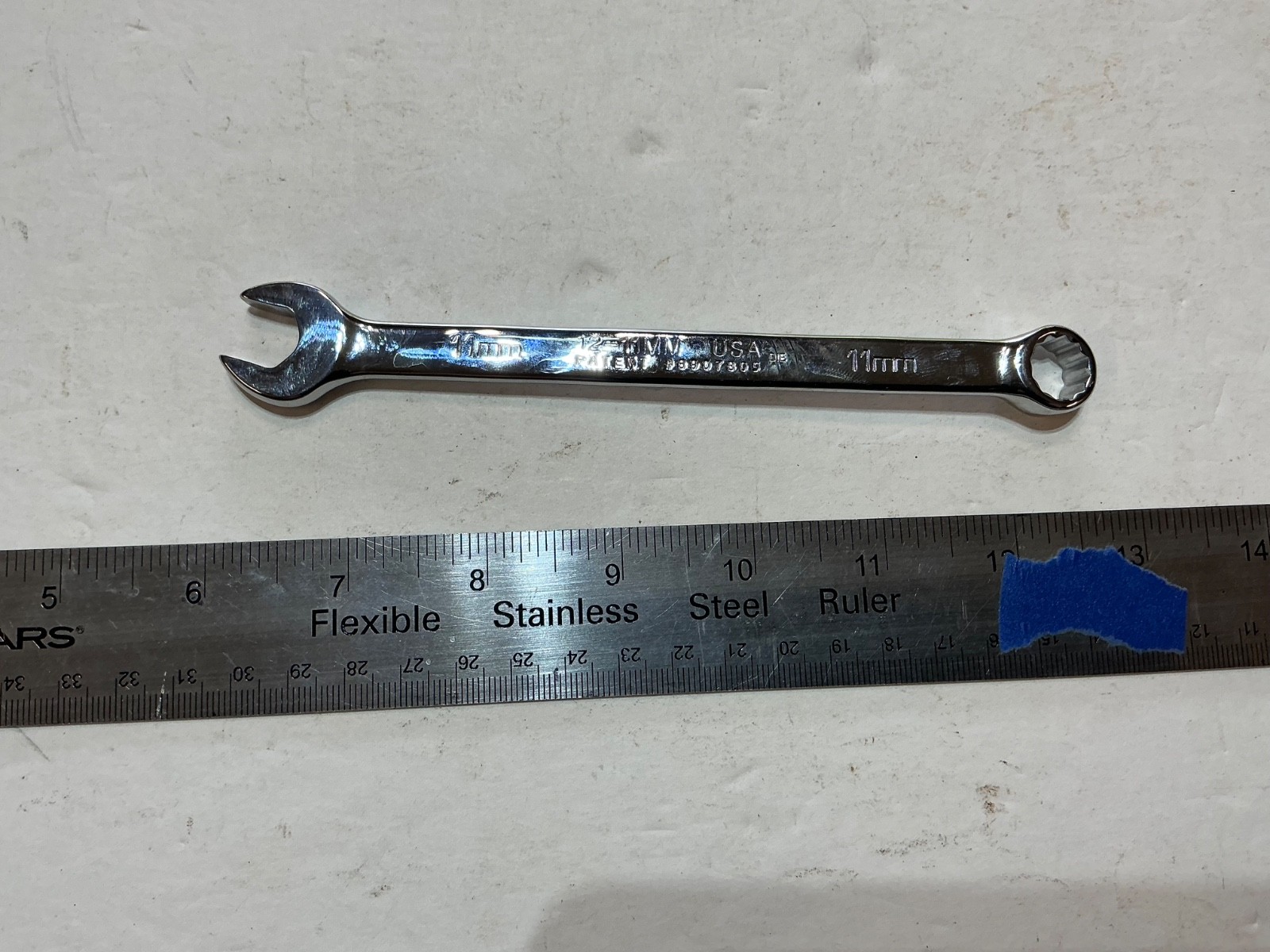 Wright Grip 11mm combination wrench fully polished 12-11mm USA made